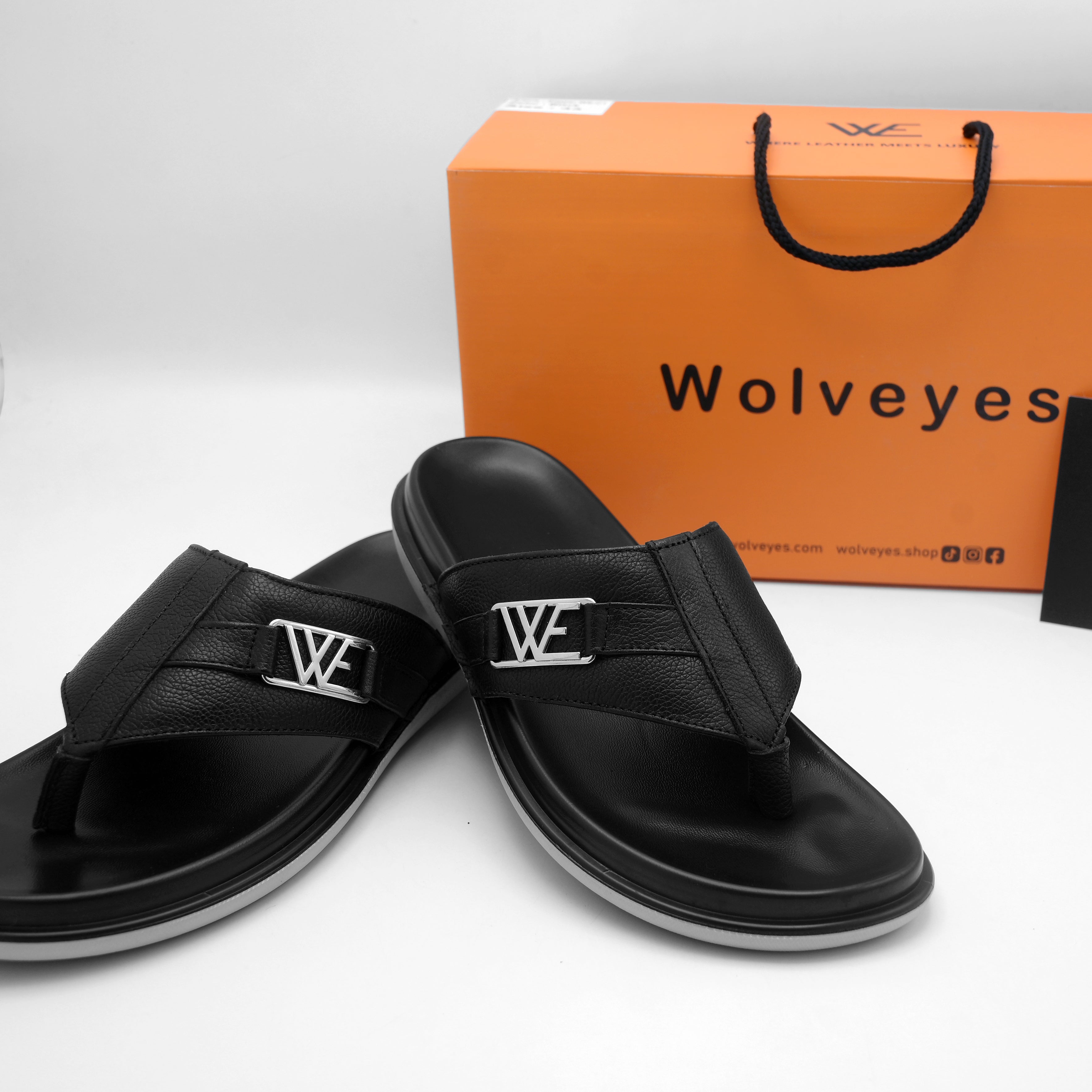 ComfortStep Leather Slippers (Black01)