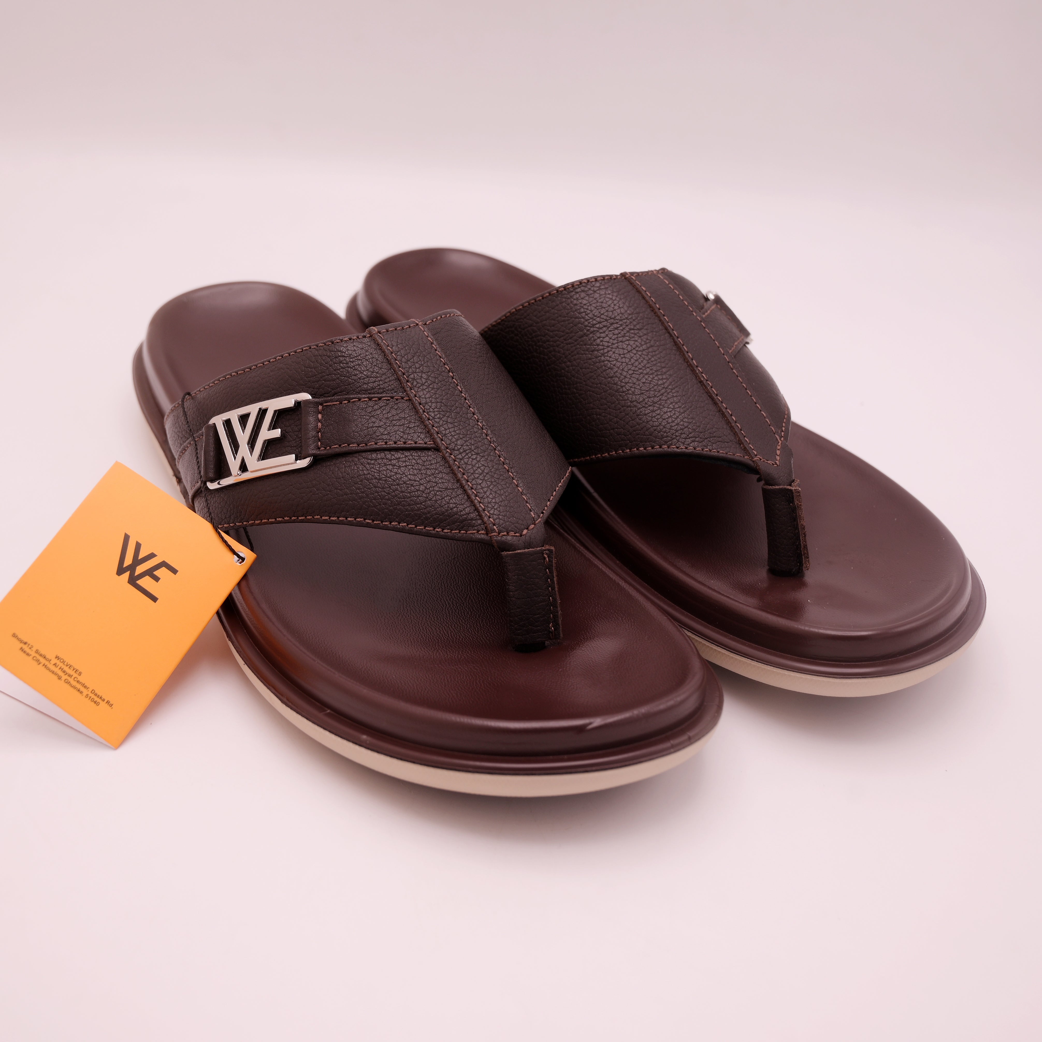 ComfortStep Leather Slippers (Brown01)
