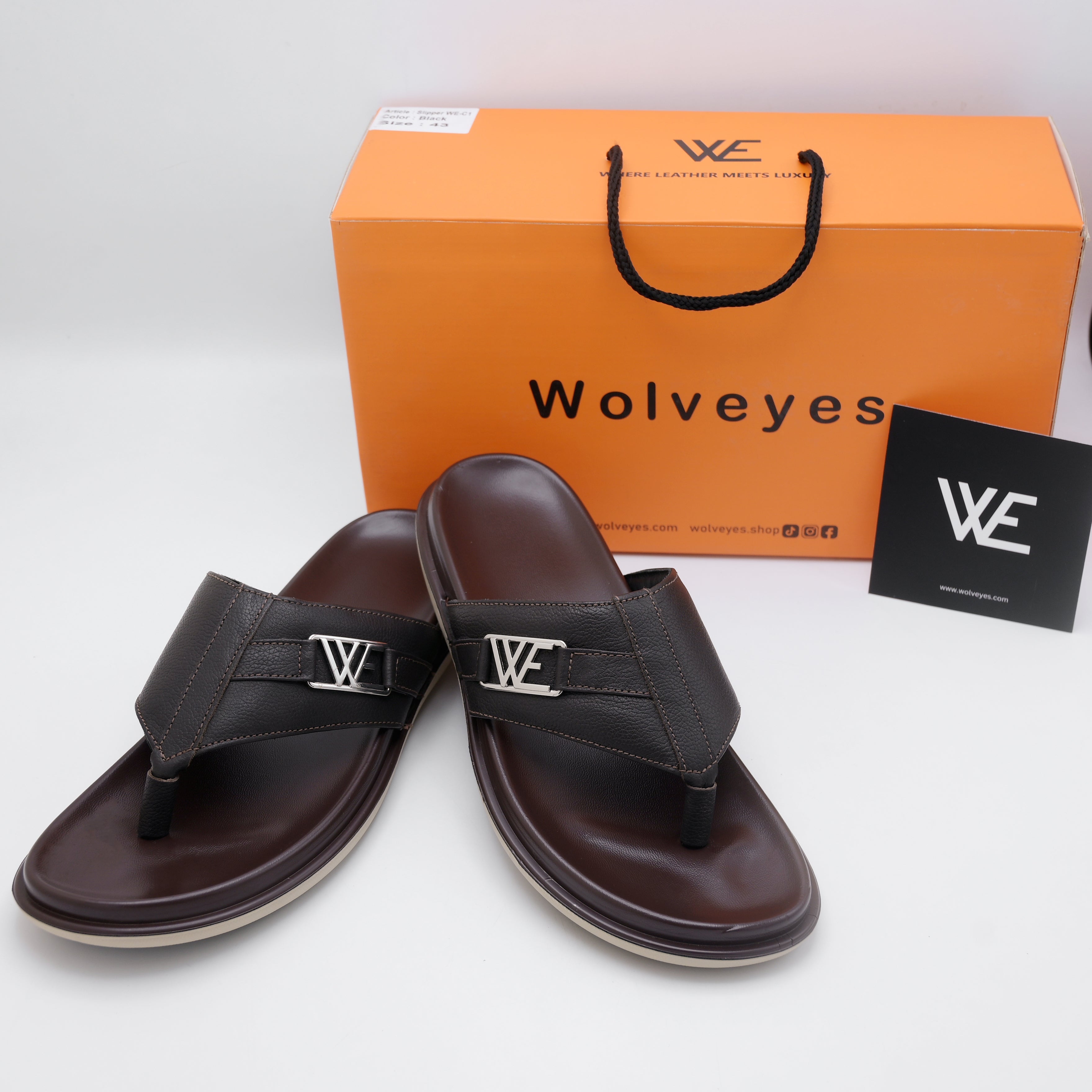 ComfortStep Leather Slippers (Brown01)