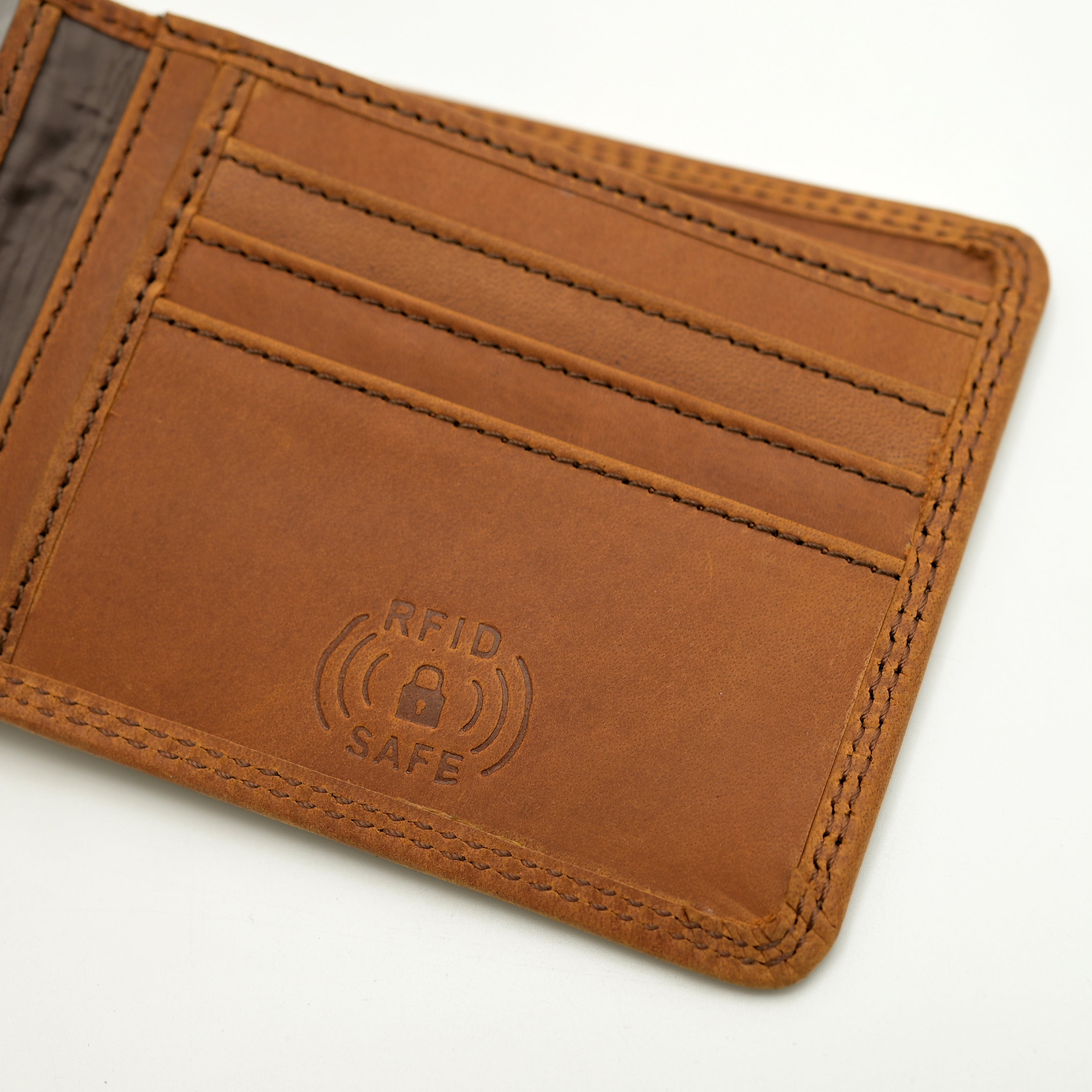 Crazy Horse Bifold (RFID) Wallet RF02 Brown