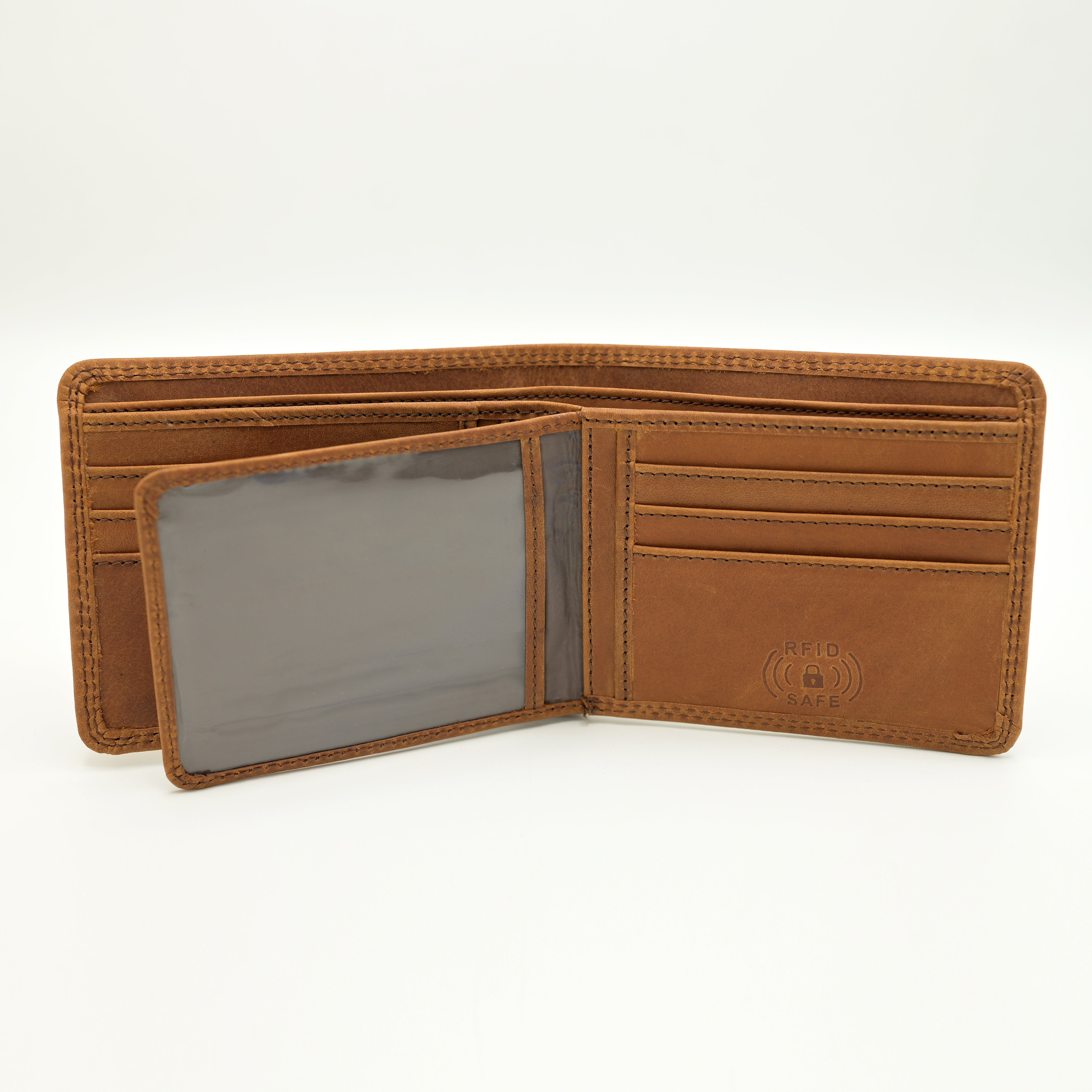 Crazy Horse Bifold (RFID) Wallet RF02 Brown