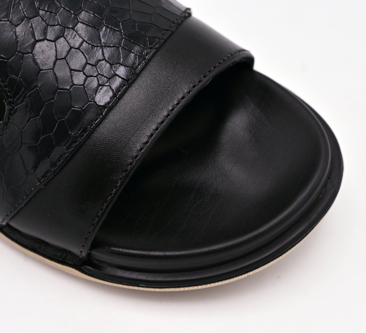 Croco Comfort Leather Slippers (C6)