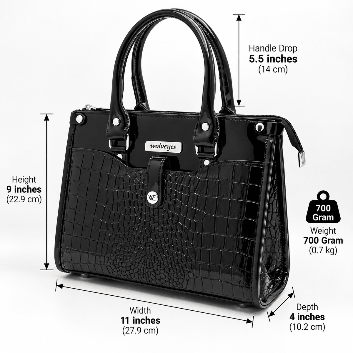 Crocodile Patent luxury ladies bag LB02