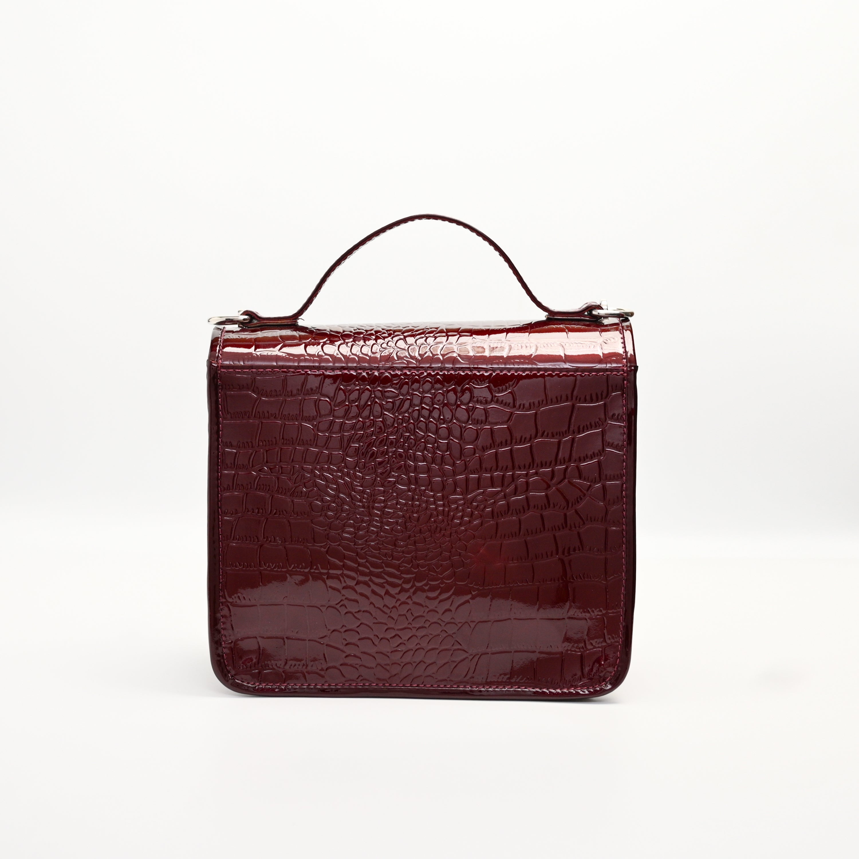 Crocodile Pattent Leather Hand Bag Mehron