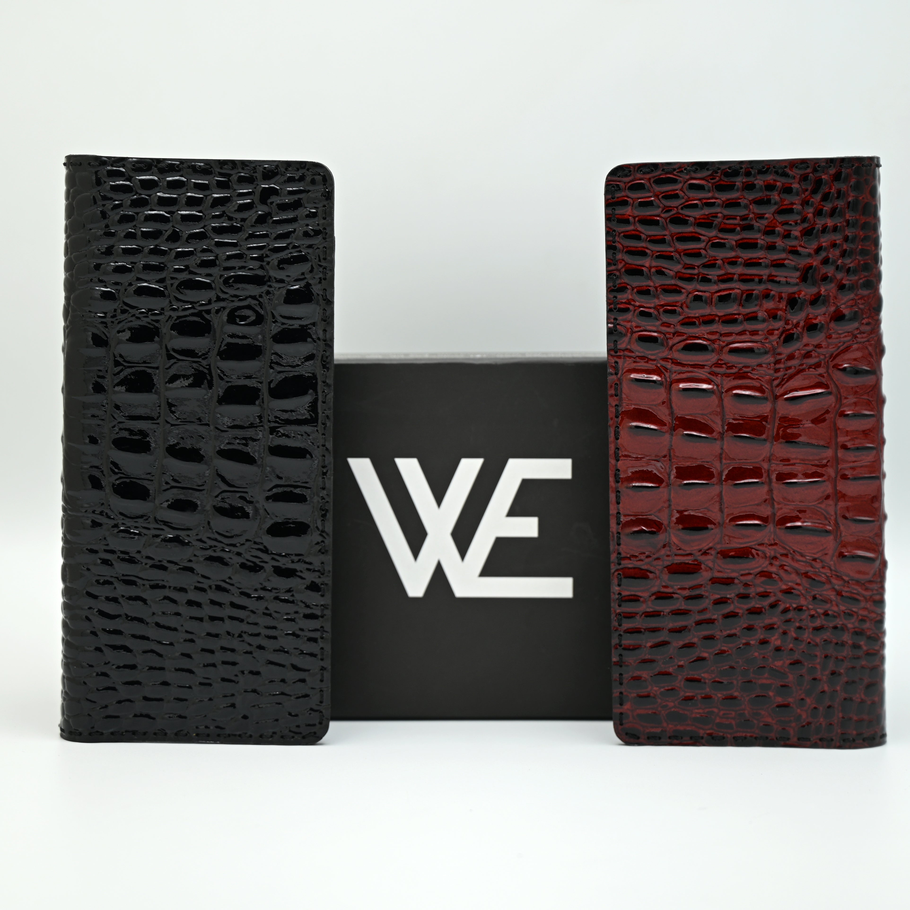 Crocodile Pattent Long Leather Wallet