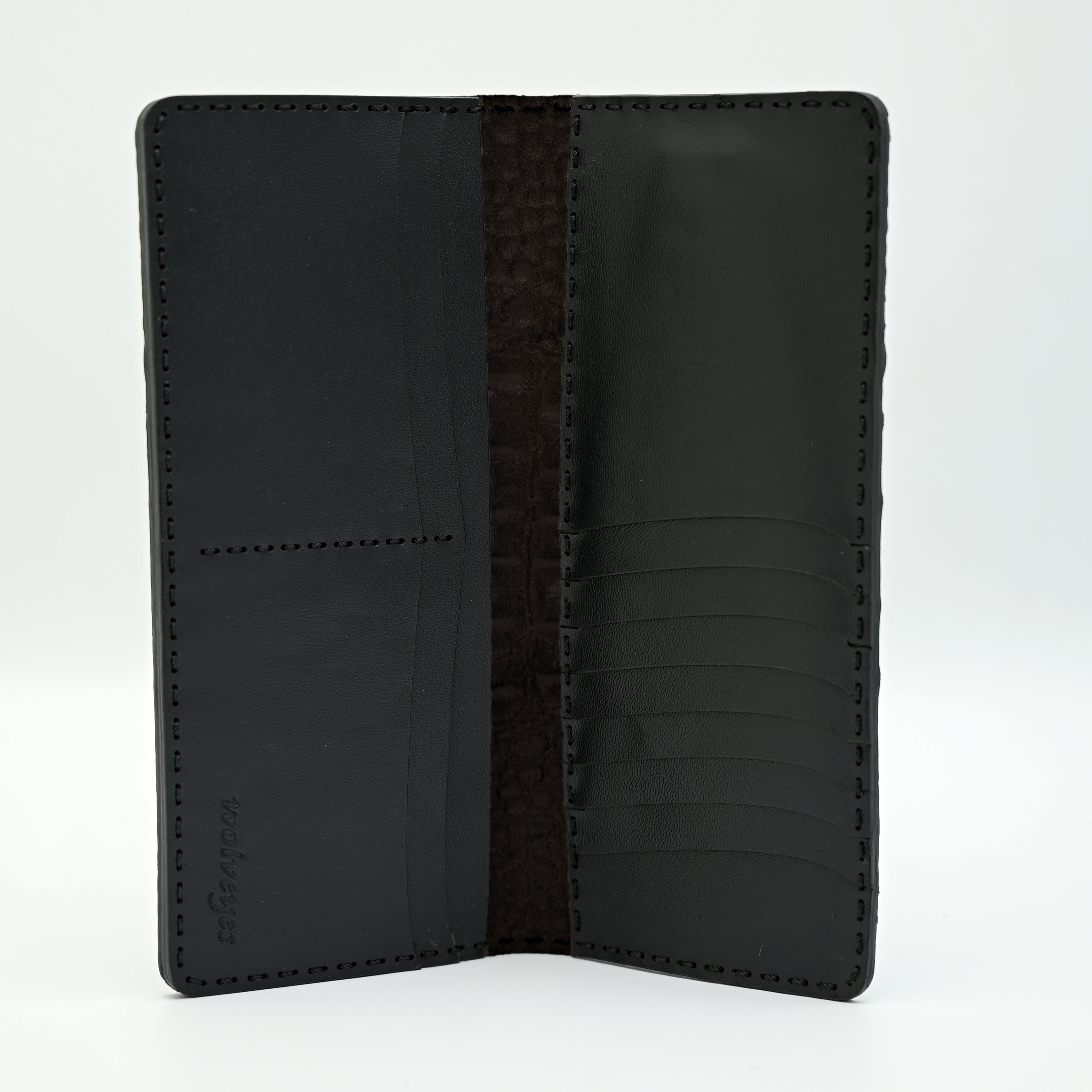 Crocodile Pattent Long Leather Wallet