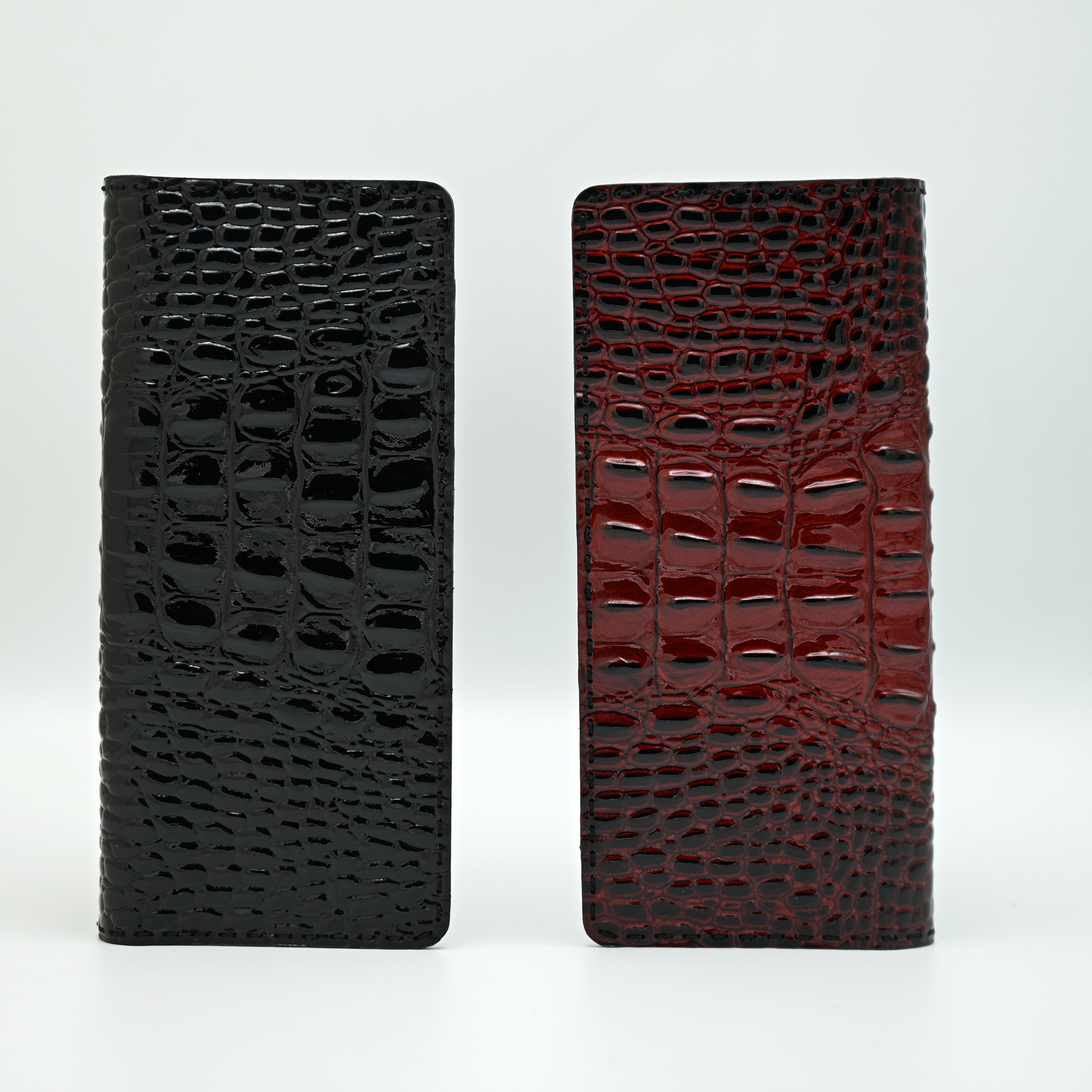 Crocodile Pattent Long Leather Wallet