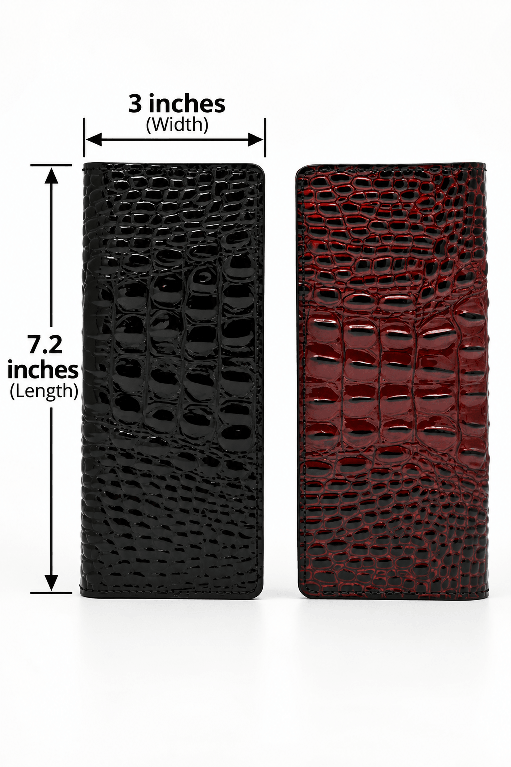 Crocodile Pattent Long Leather Wallet PLW01