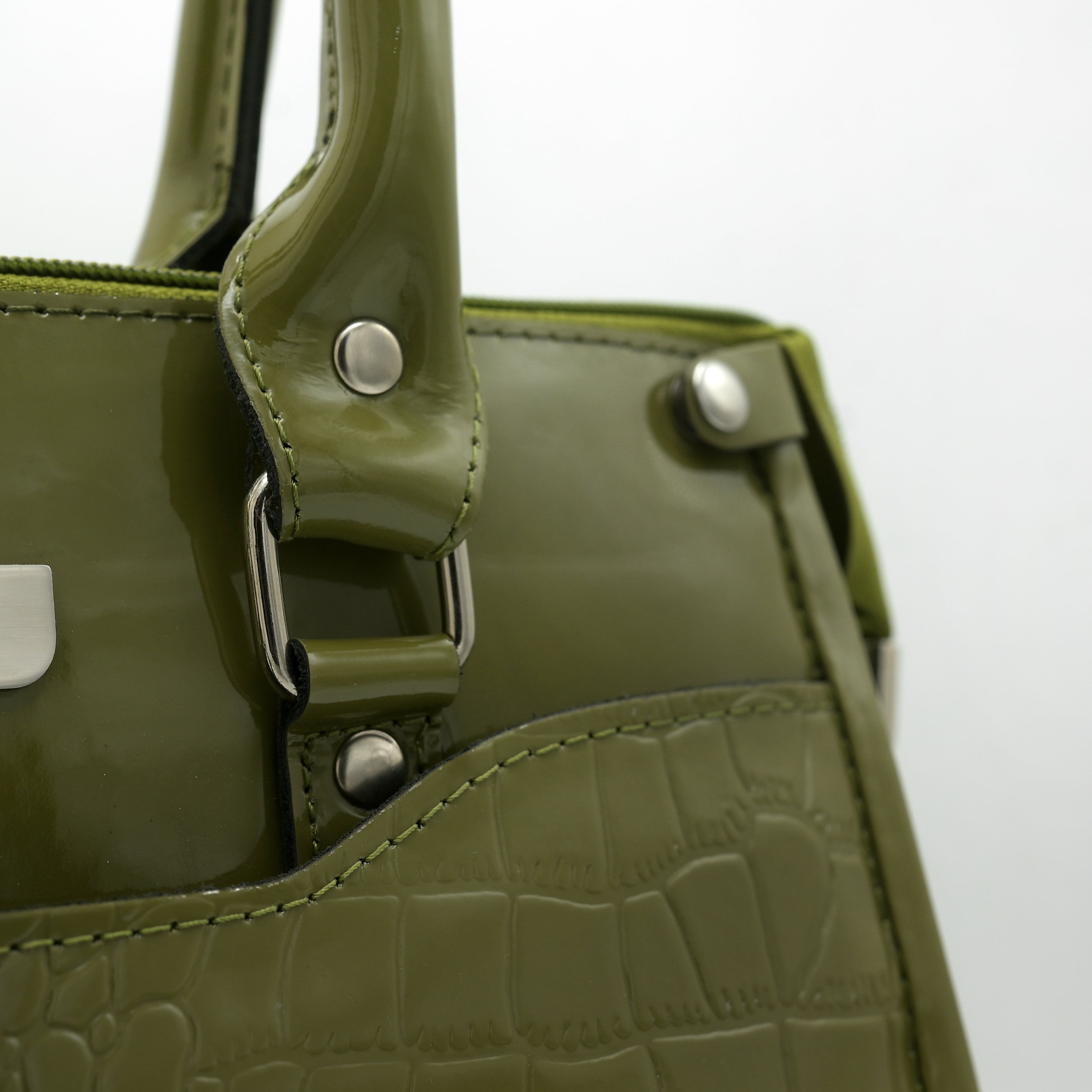 Crocodile Pattent luxury ladies bag LB01