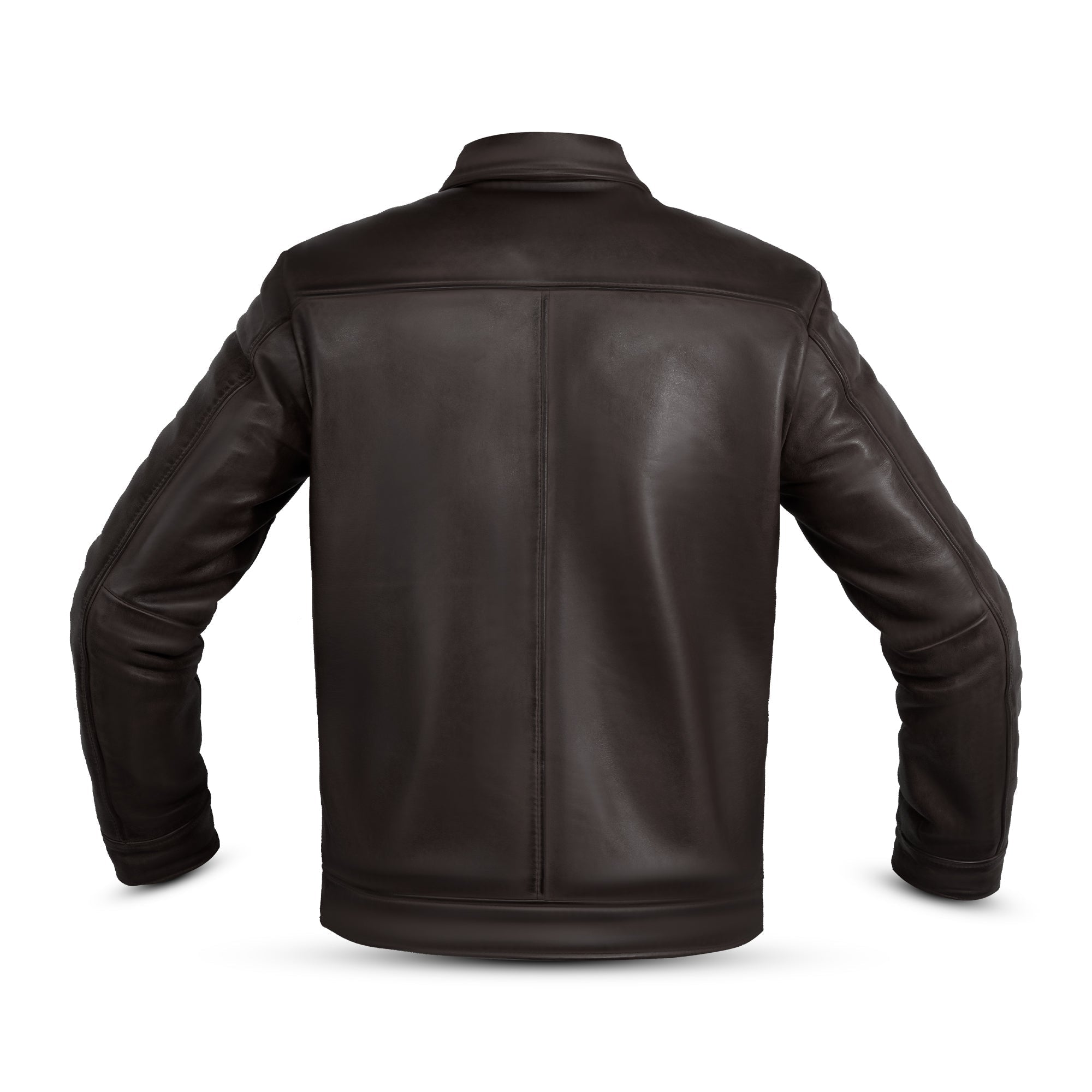 Dark Brown Leather Jacket sf001