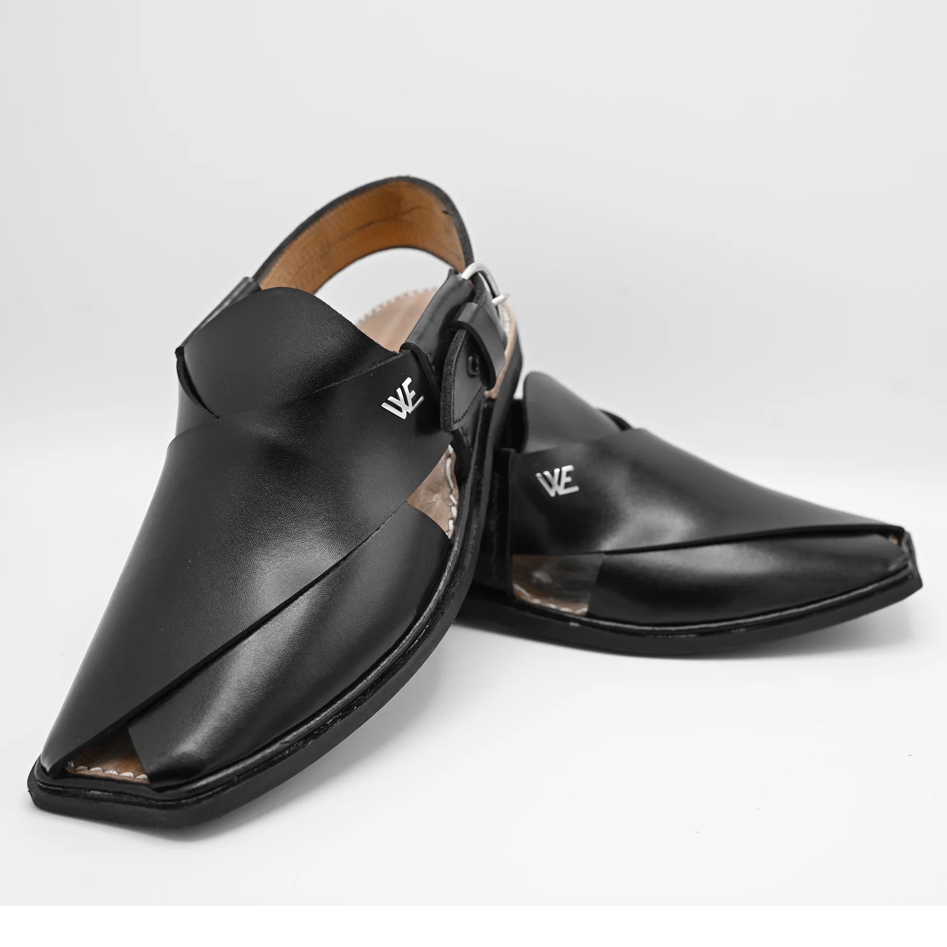 Galma leather chappal Black