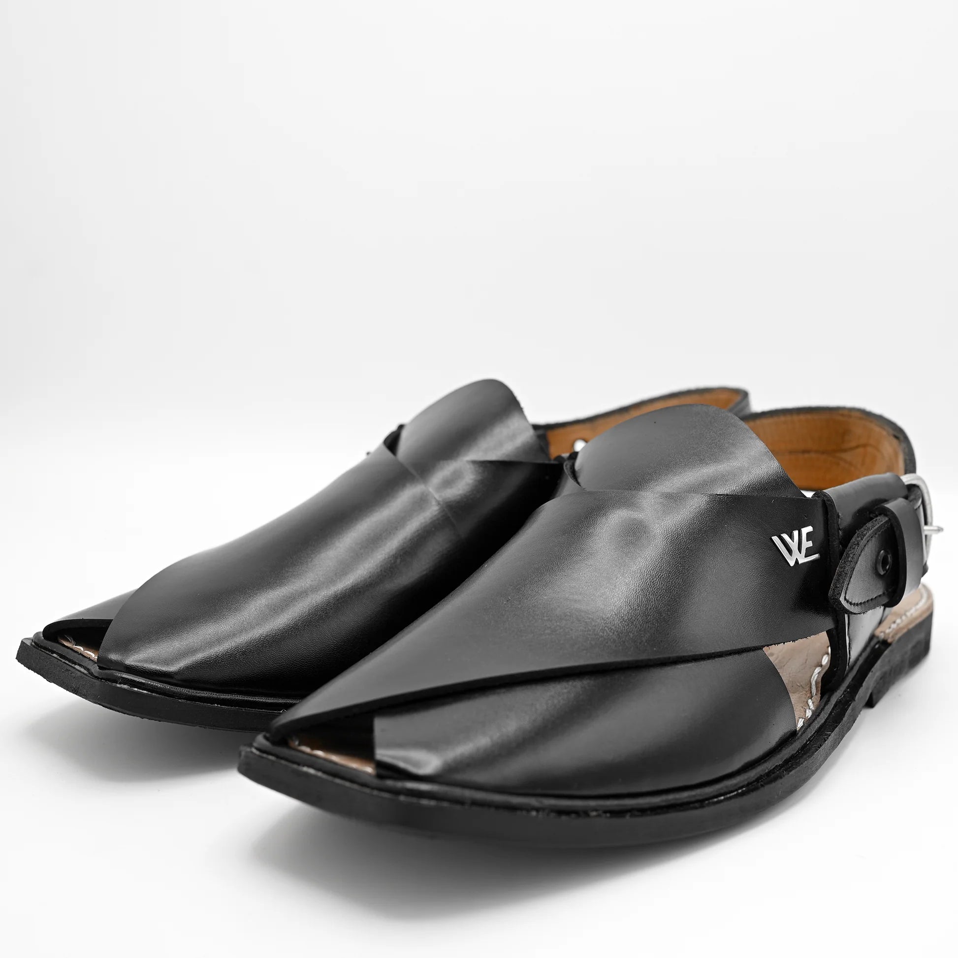 Galma leather chappal Black