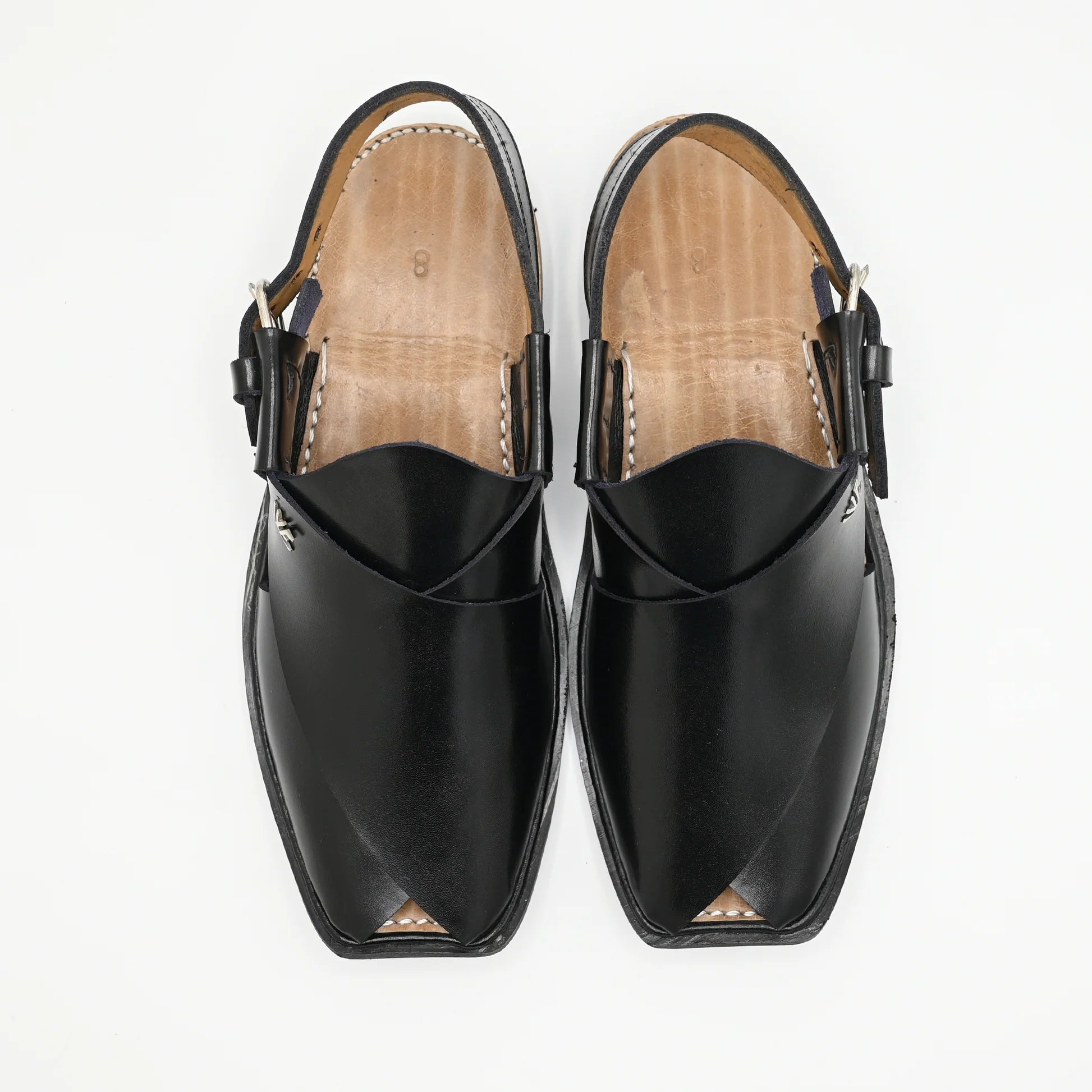 Galma leather chappal Black