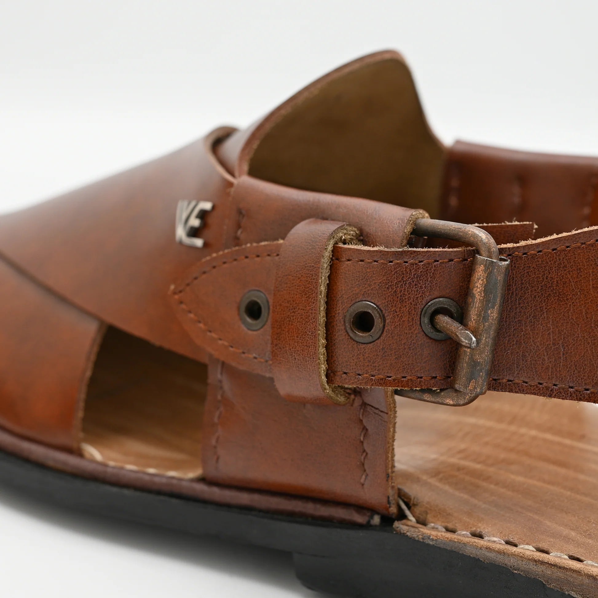 Galma leather chappal brown WE03