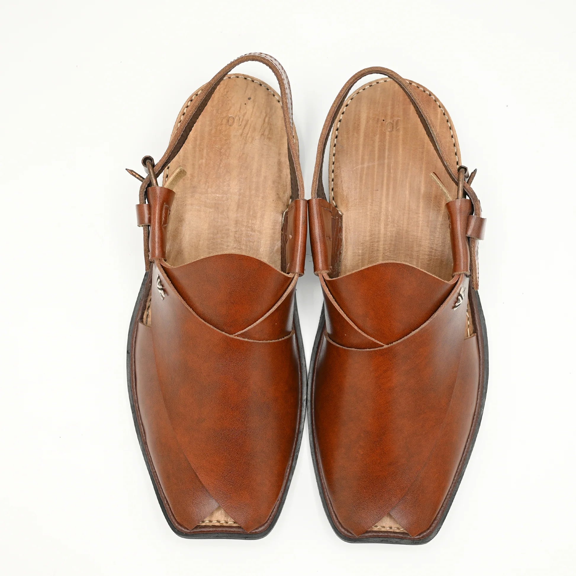 Galma leather chappal brown WE03