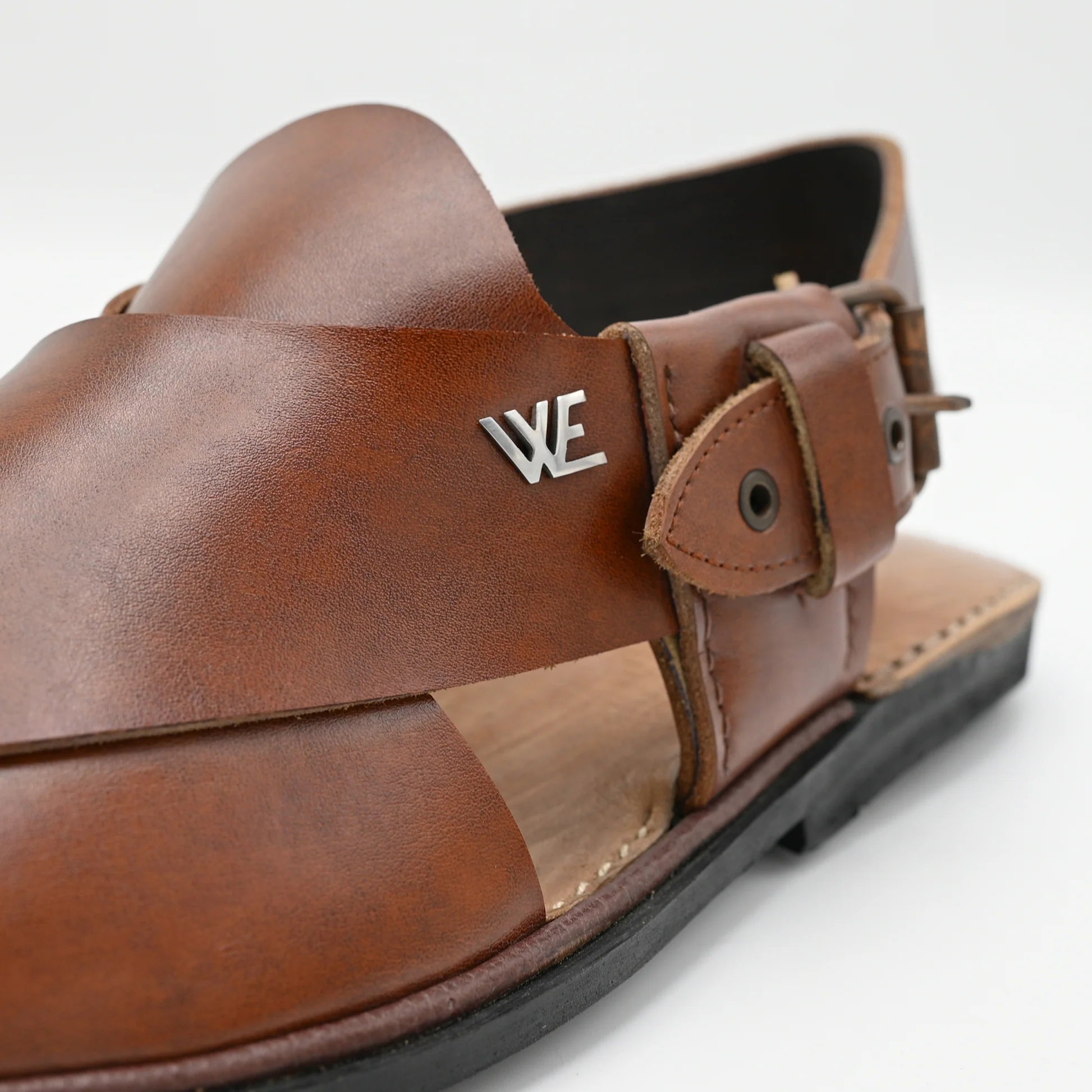 Galma leather chappal brown WE03