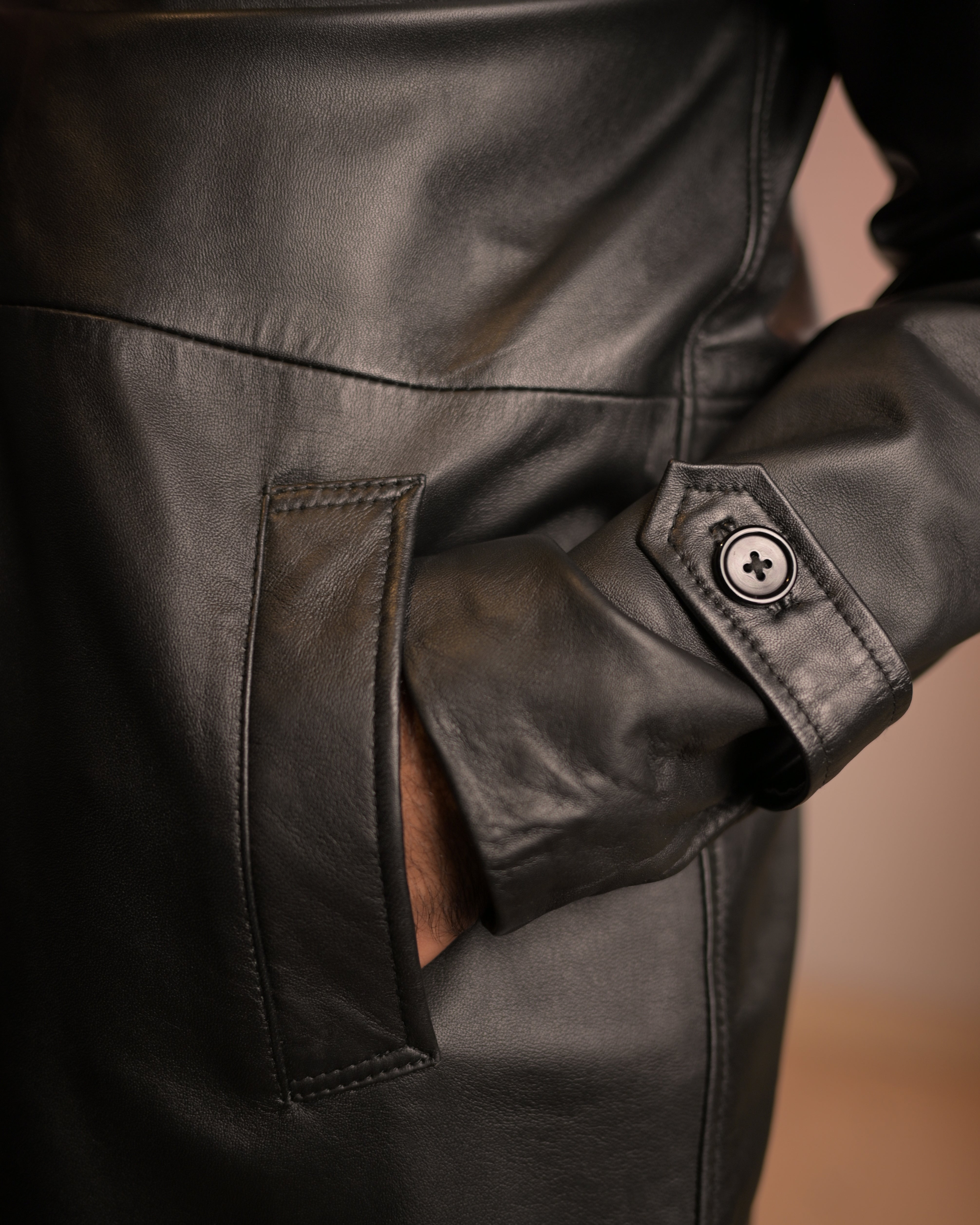 Gentleman’s Leather Long Coat – Sf16