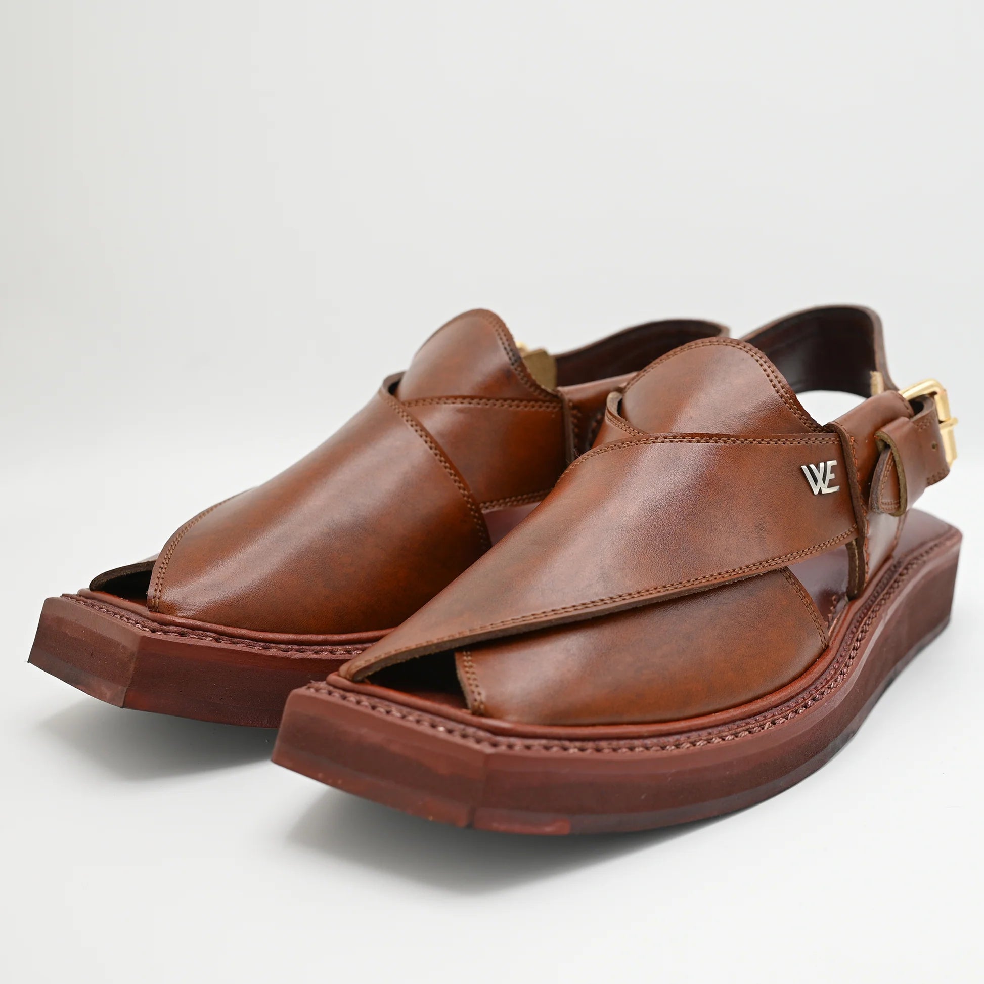 Hand made kaptan chappal brown WE003