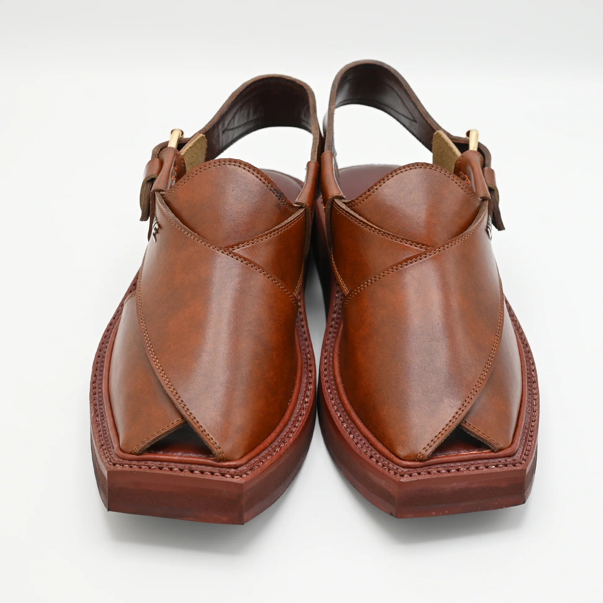 Hand made kaptan chappal brown WE003