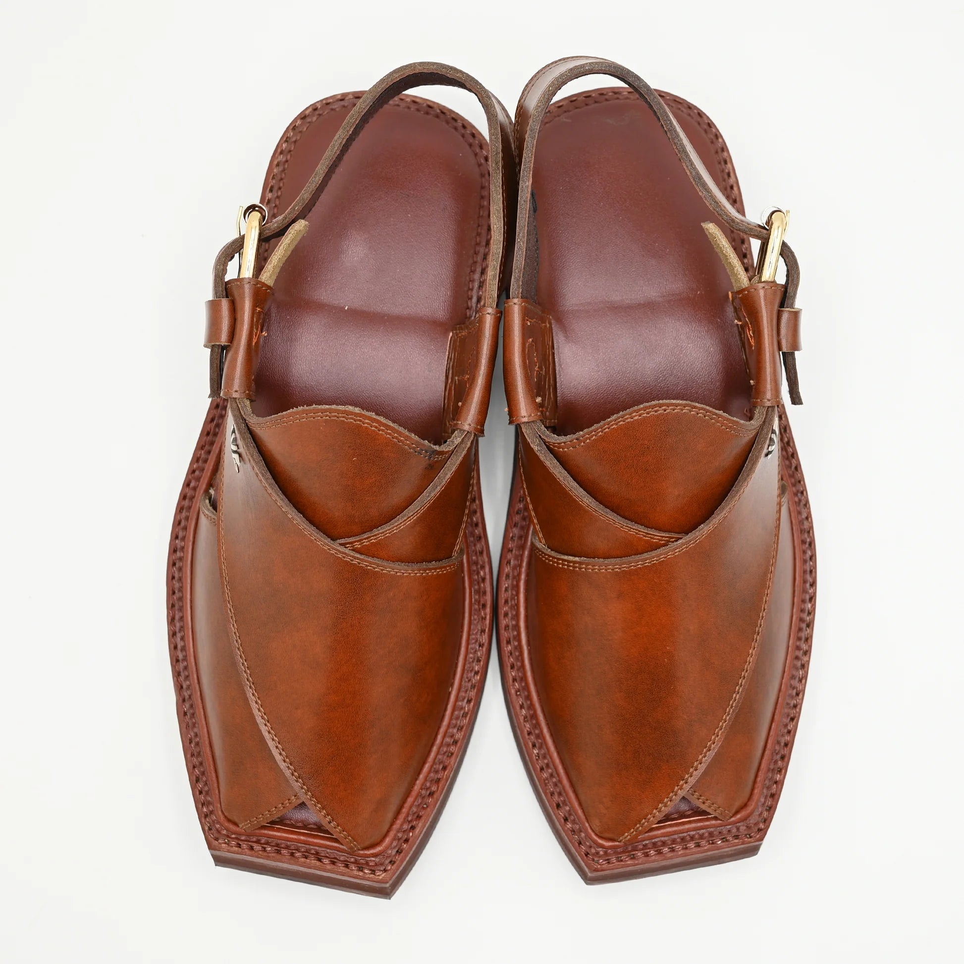 Hand made kaptan chappal brown WE003
