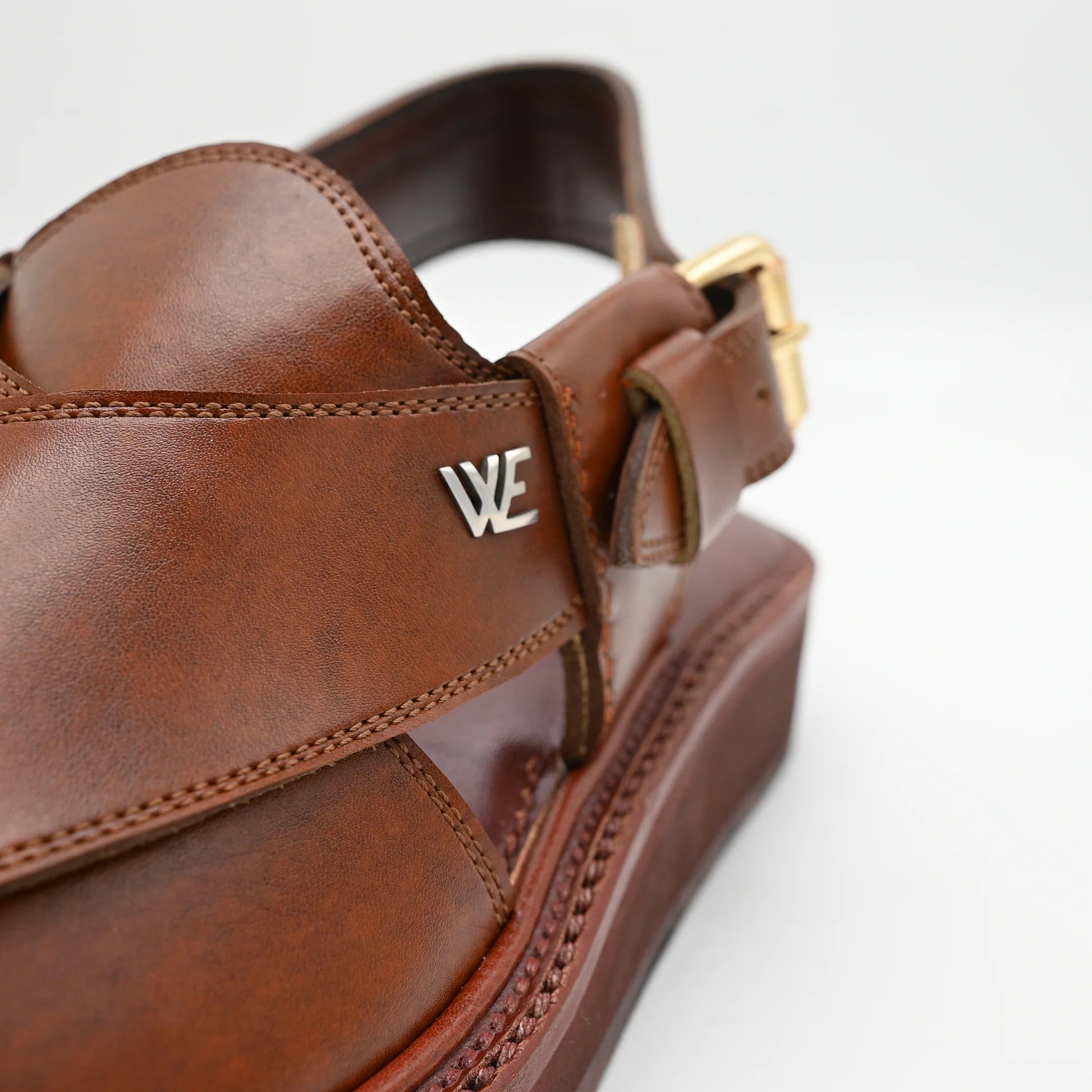 Hand made kaptan chappal brown WE003