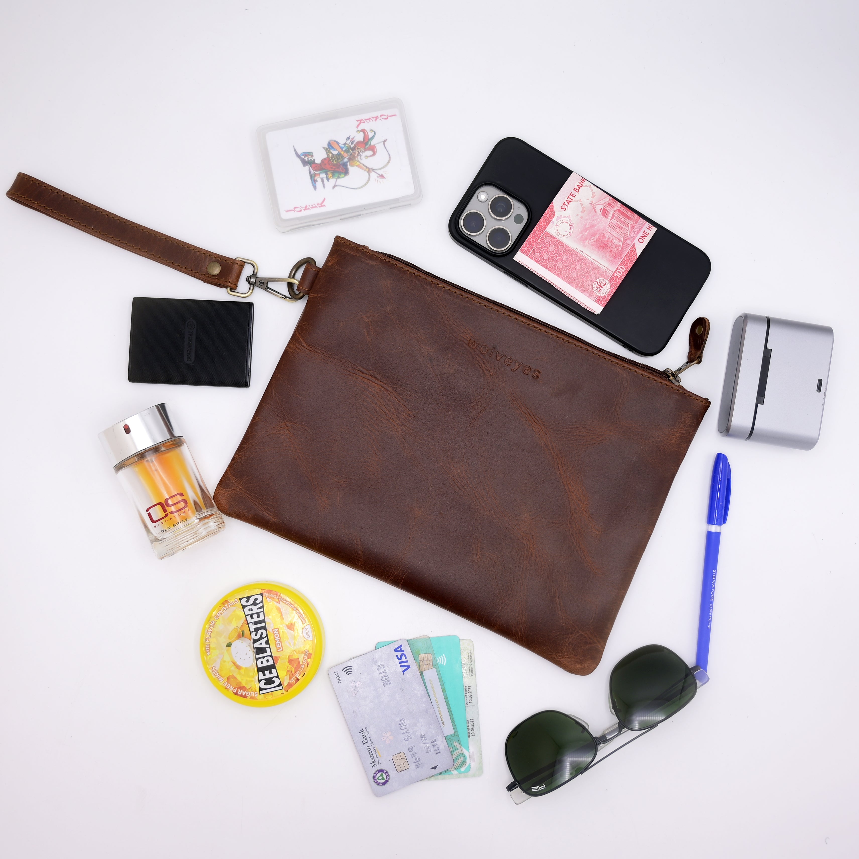 Heritage Leather Wristlet Pouch (HP01)