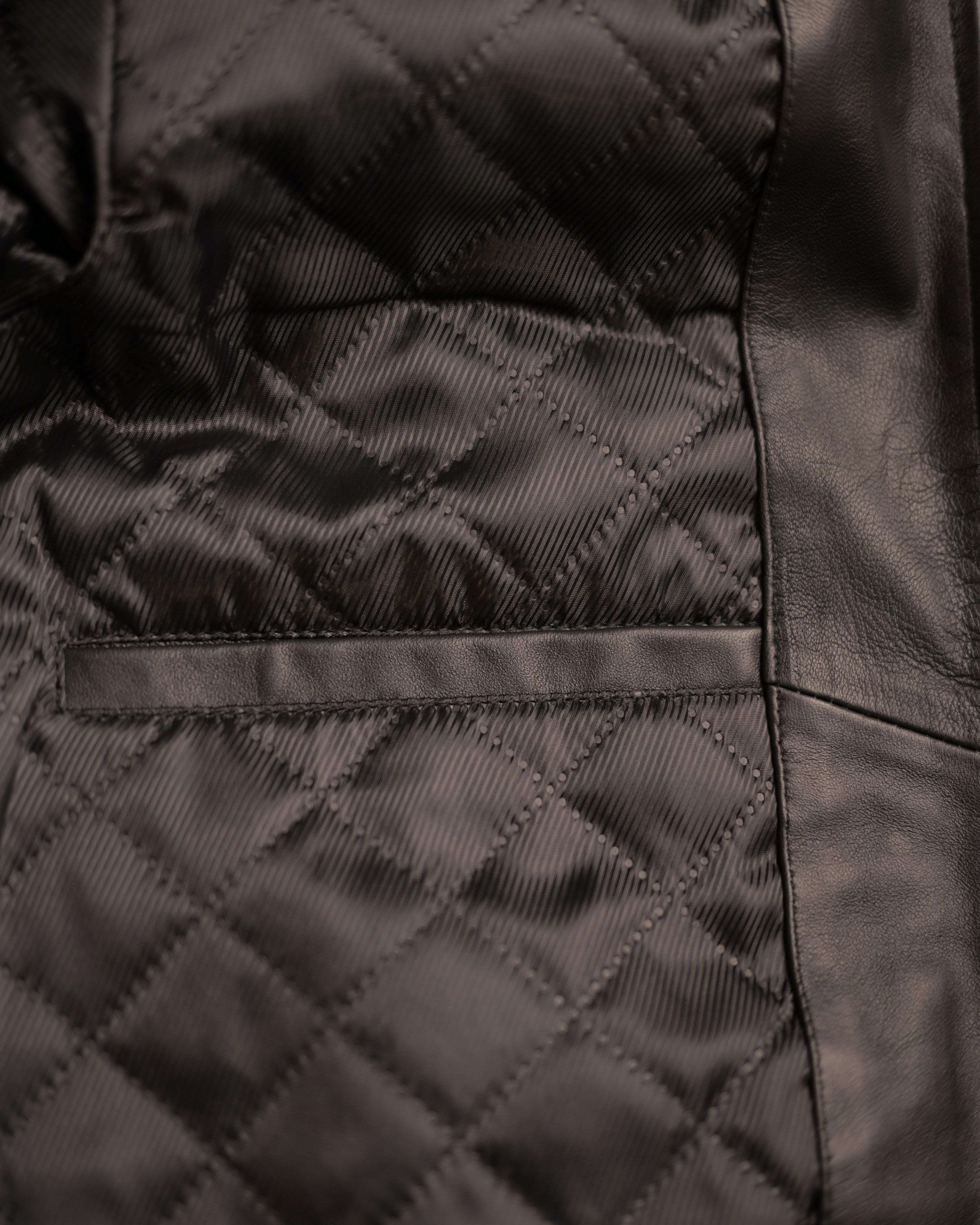 Hooded Leather Bomber Jacket SF002H