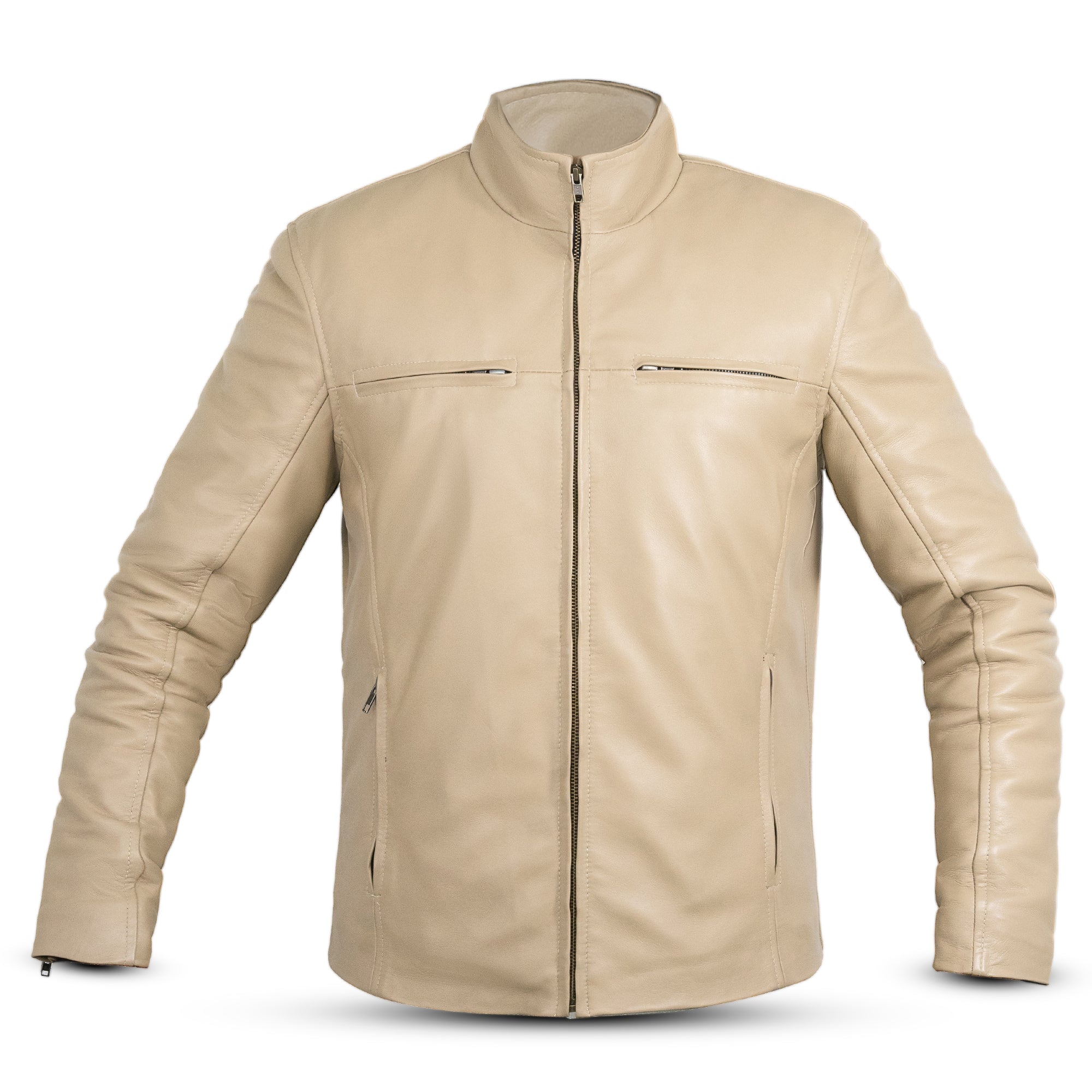 Ionic Beidge Leather Jacket sf005