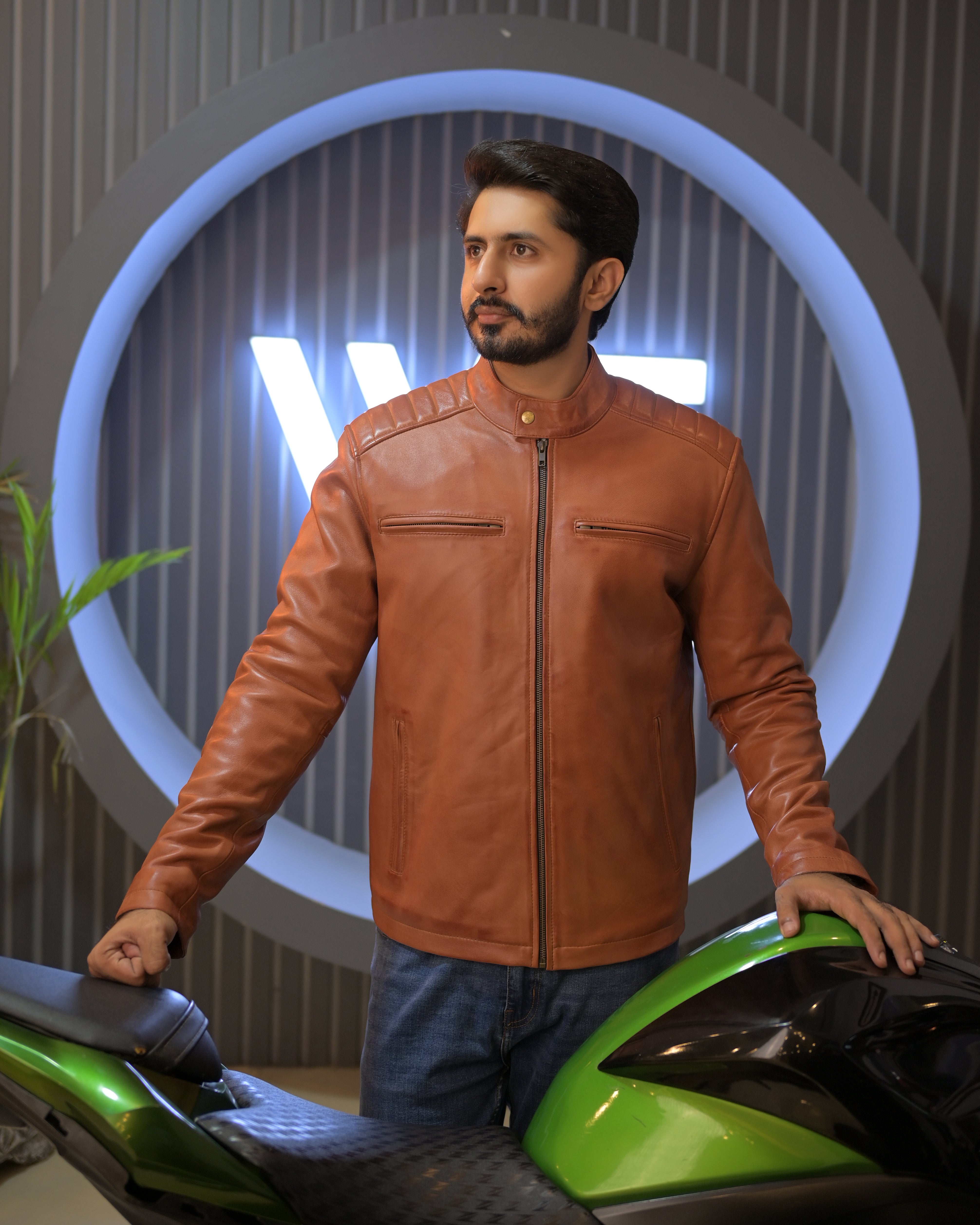 Ionic Brown Stylish Leather Jacket SF003