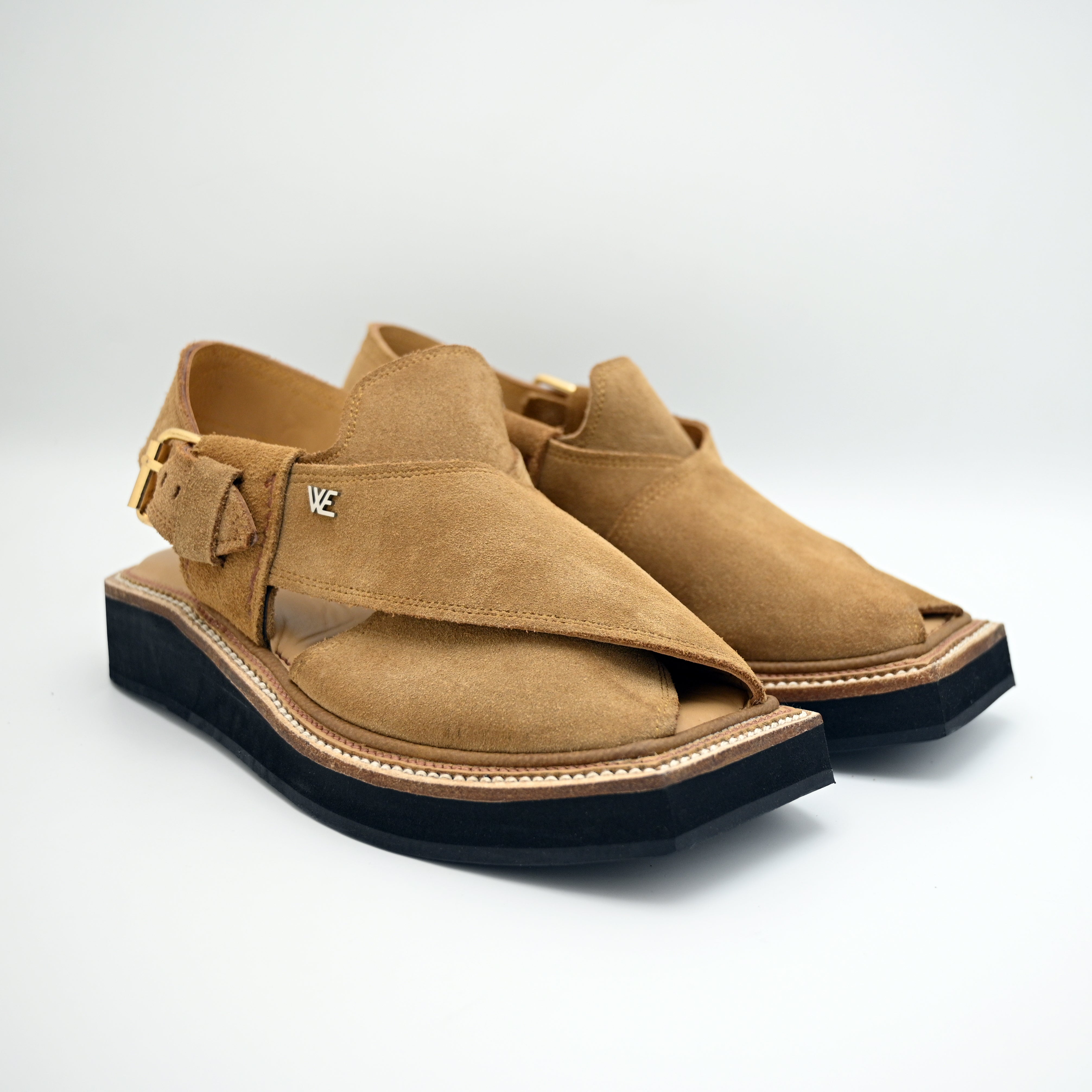 Kaptaan Leather Chappal Camel Color
