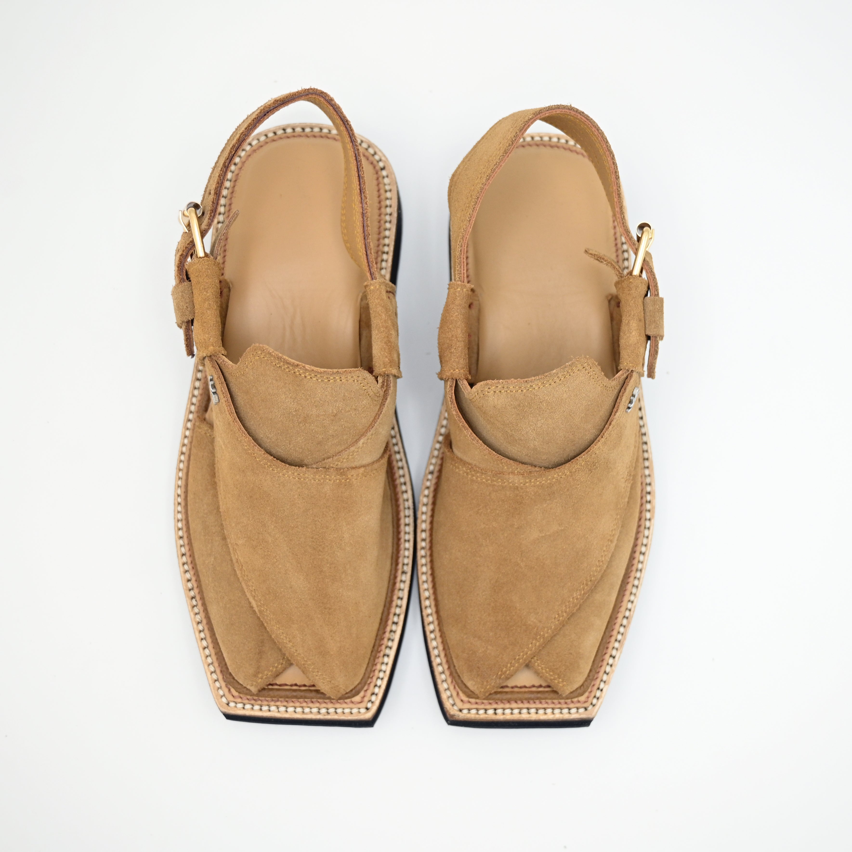 Kaptaan Leather Chappal Camel Color