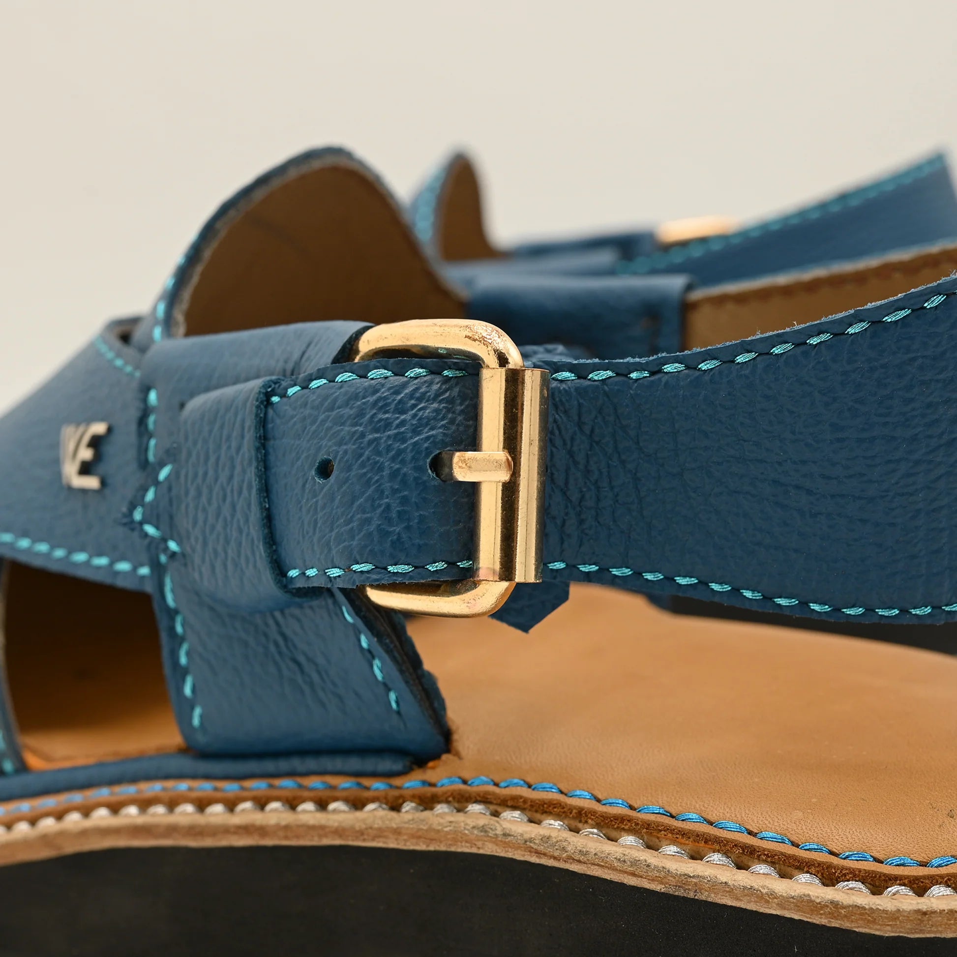 Kaptan hand made chappal dark blue
