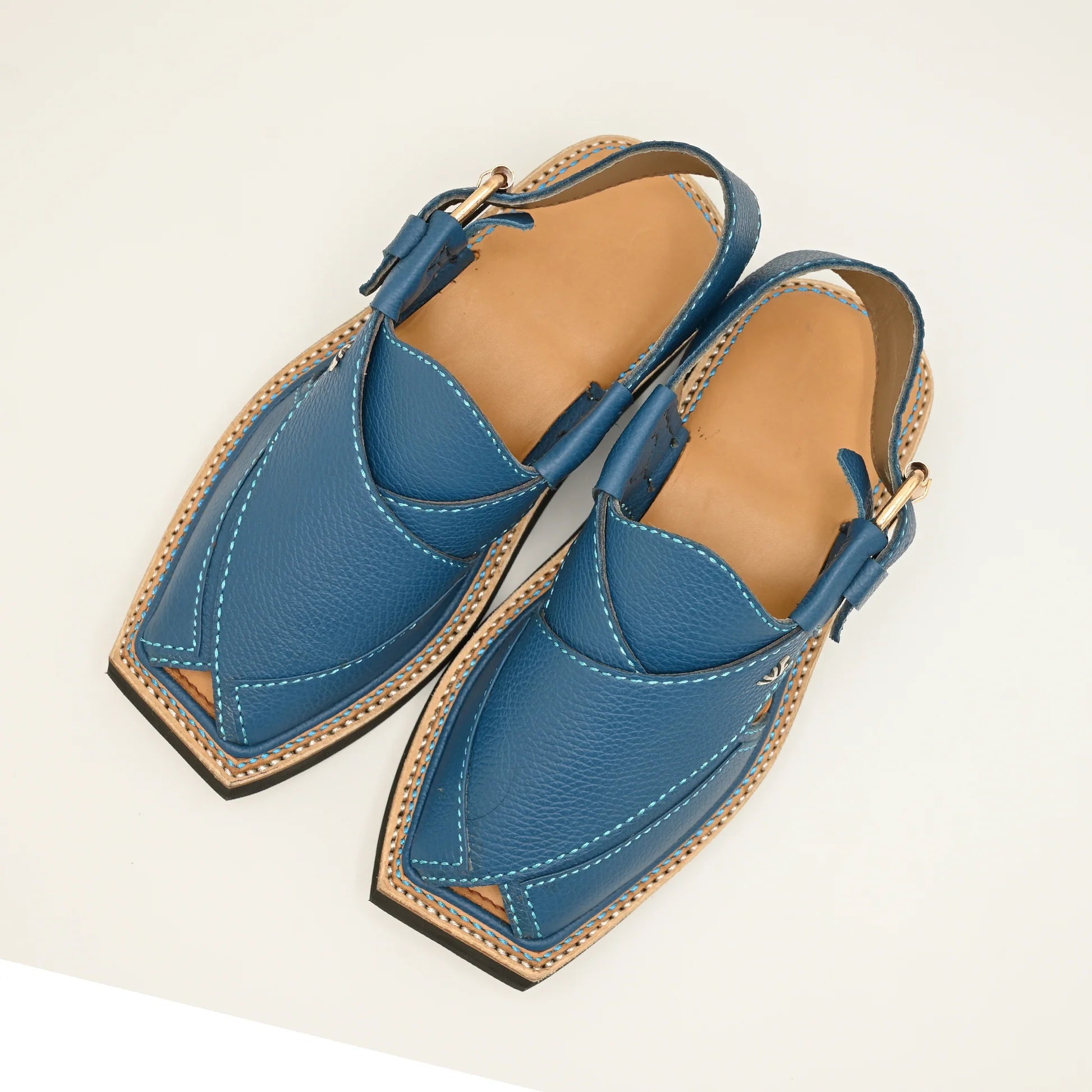 Kaptan hand made chappal dark blue