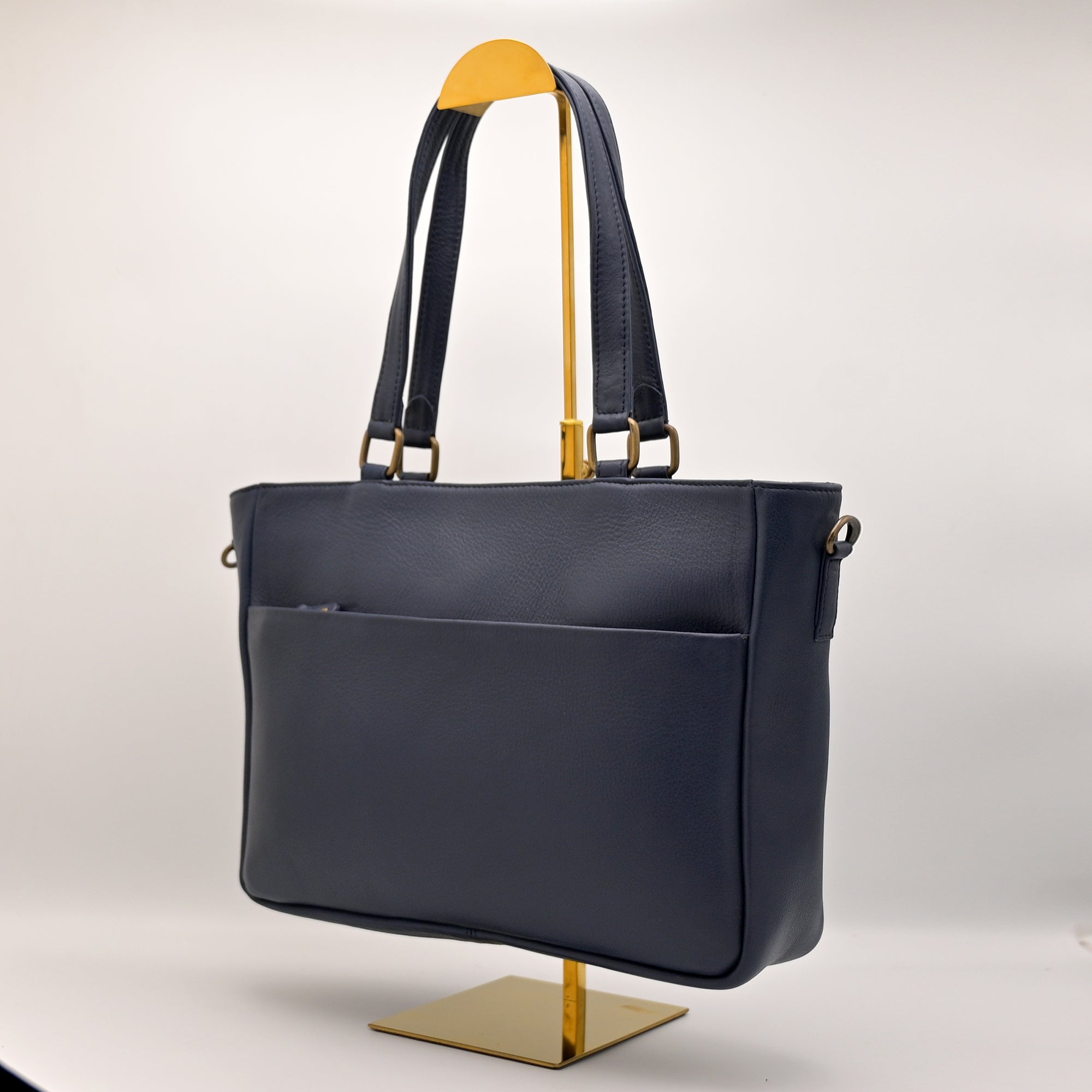 Ladies Natural Mild Leather Bag (BLUE)