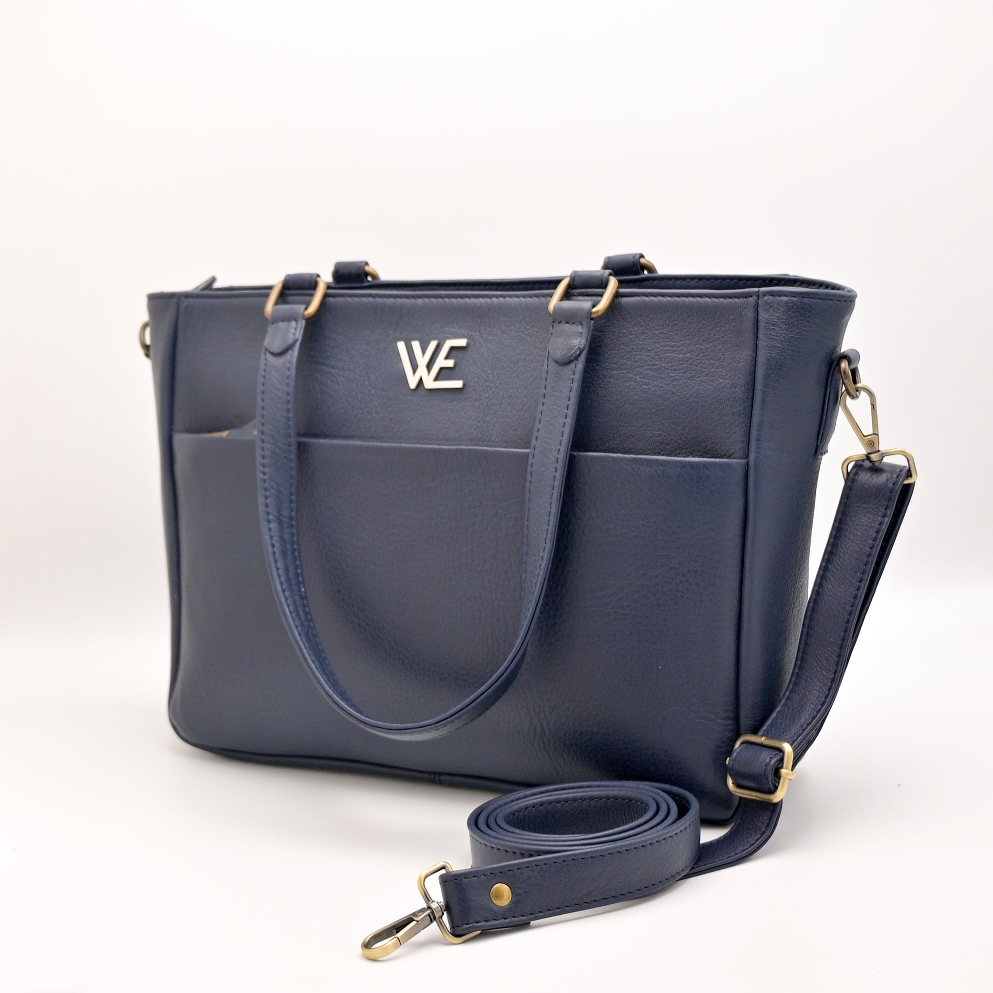 Ladies Natural Mild Leather Bag (BLUE)