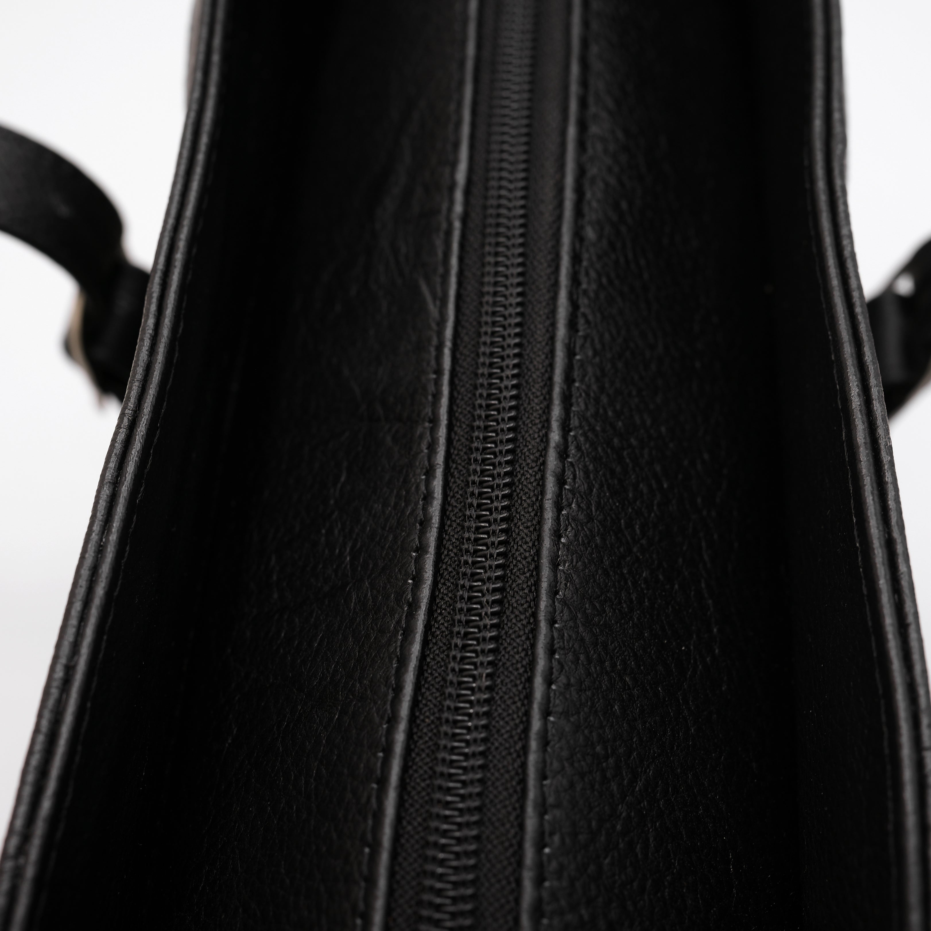 Ladies Tote Bag Natural Mild Leather (NM04 Black)