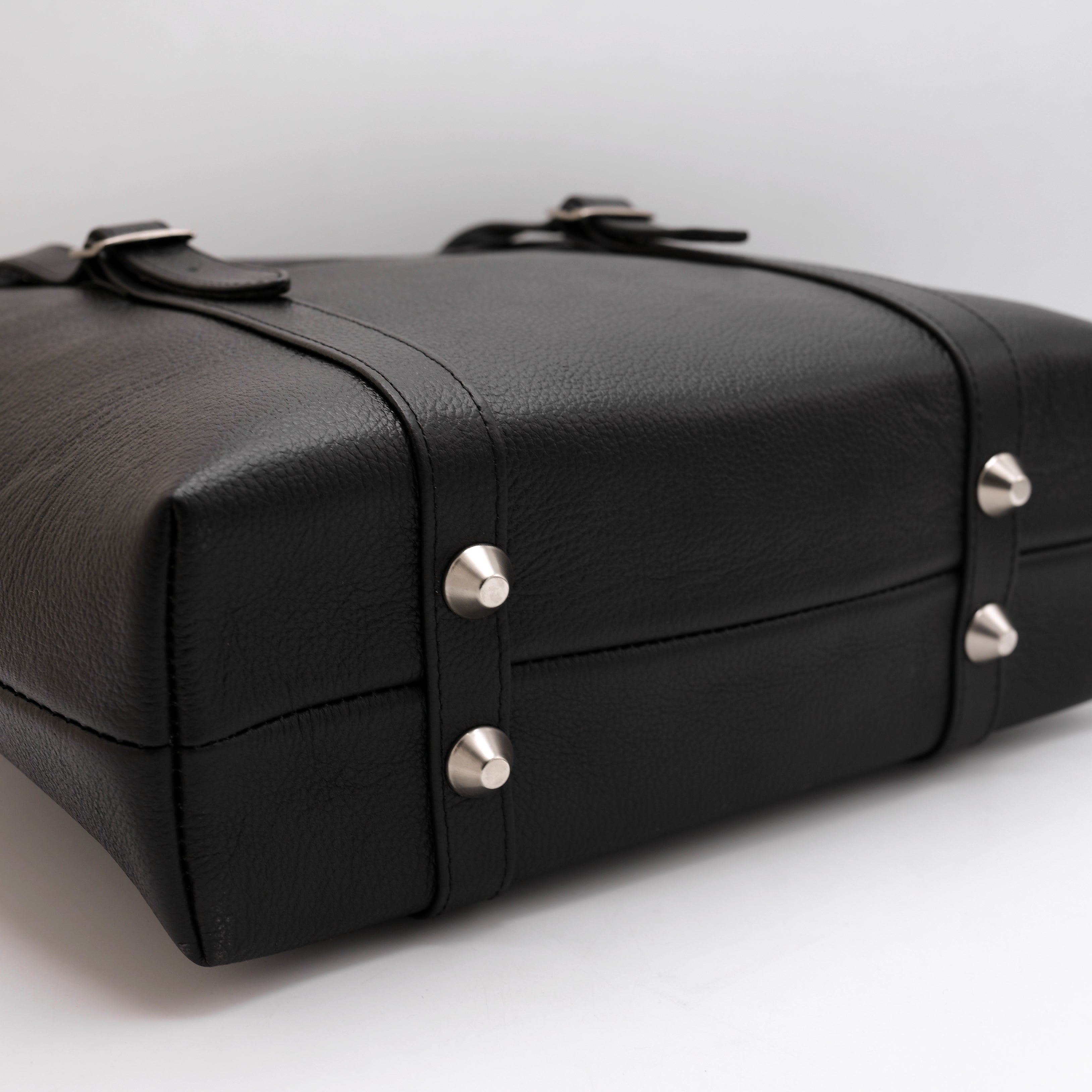Ladies Tote Bag Natural Mild Leather (NM04 Black)