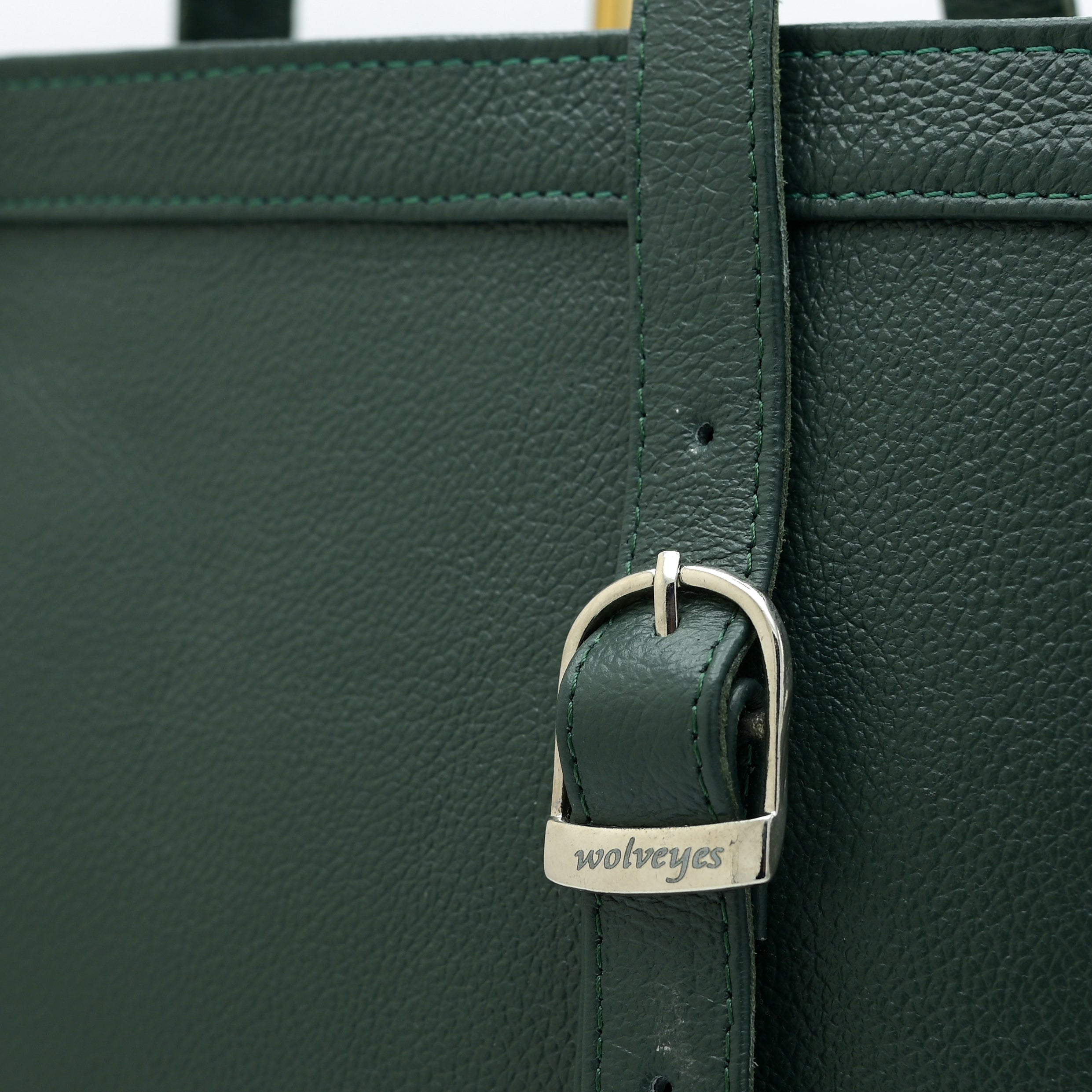 Ladies Tote Bag Natural Mild Leather (NM04 Green)