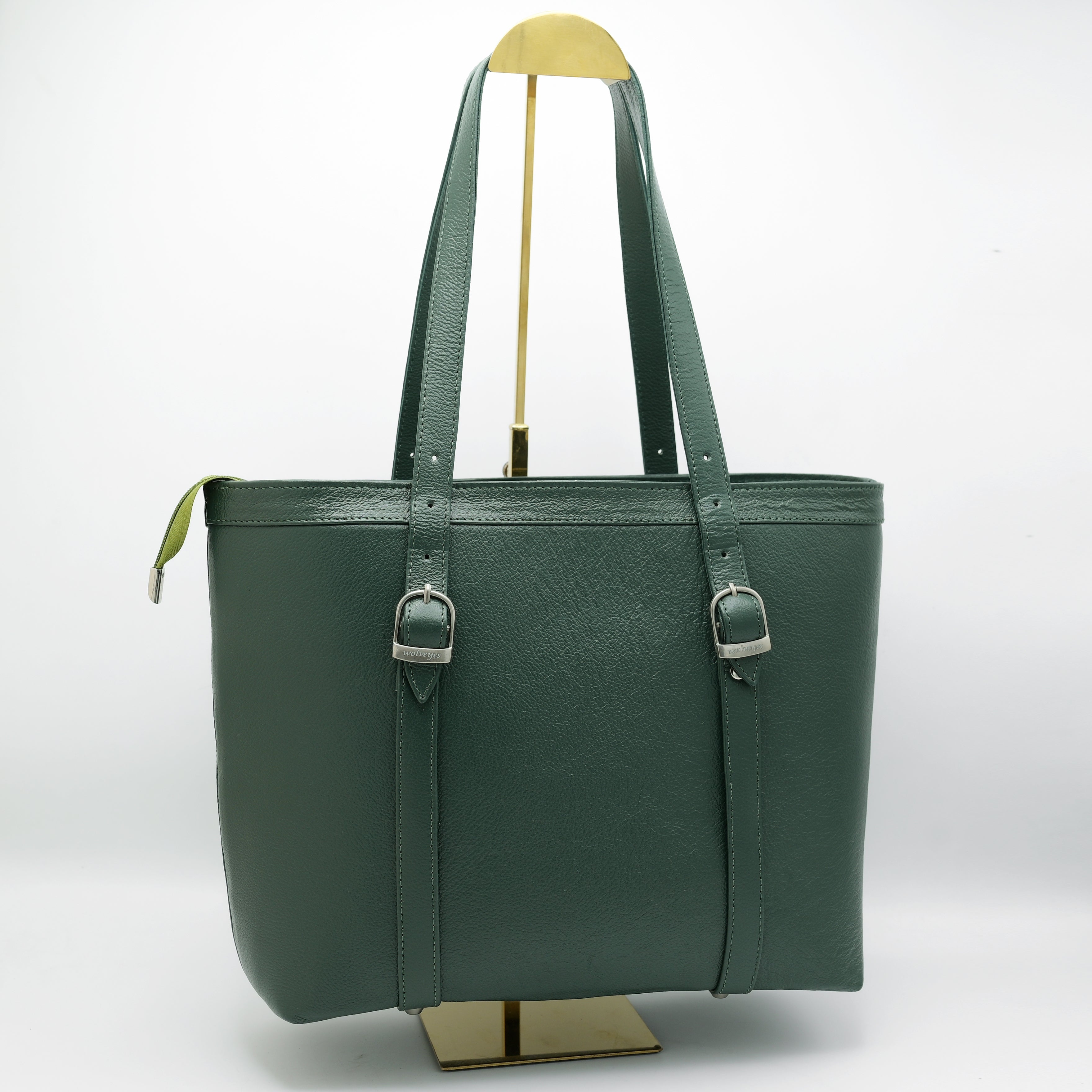 Ladies Tote Bag Natural Mild Leather (NM04 Green)