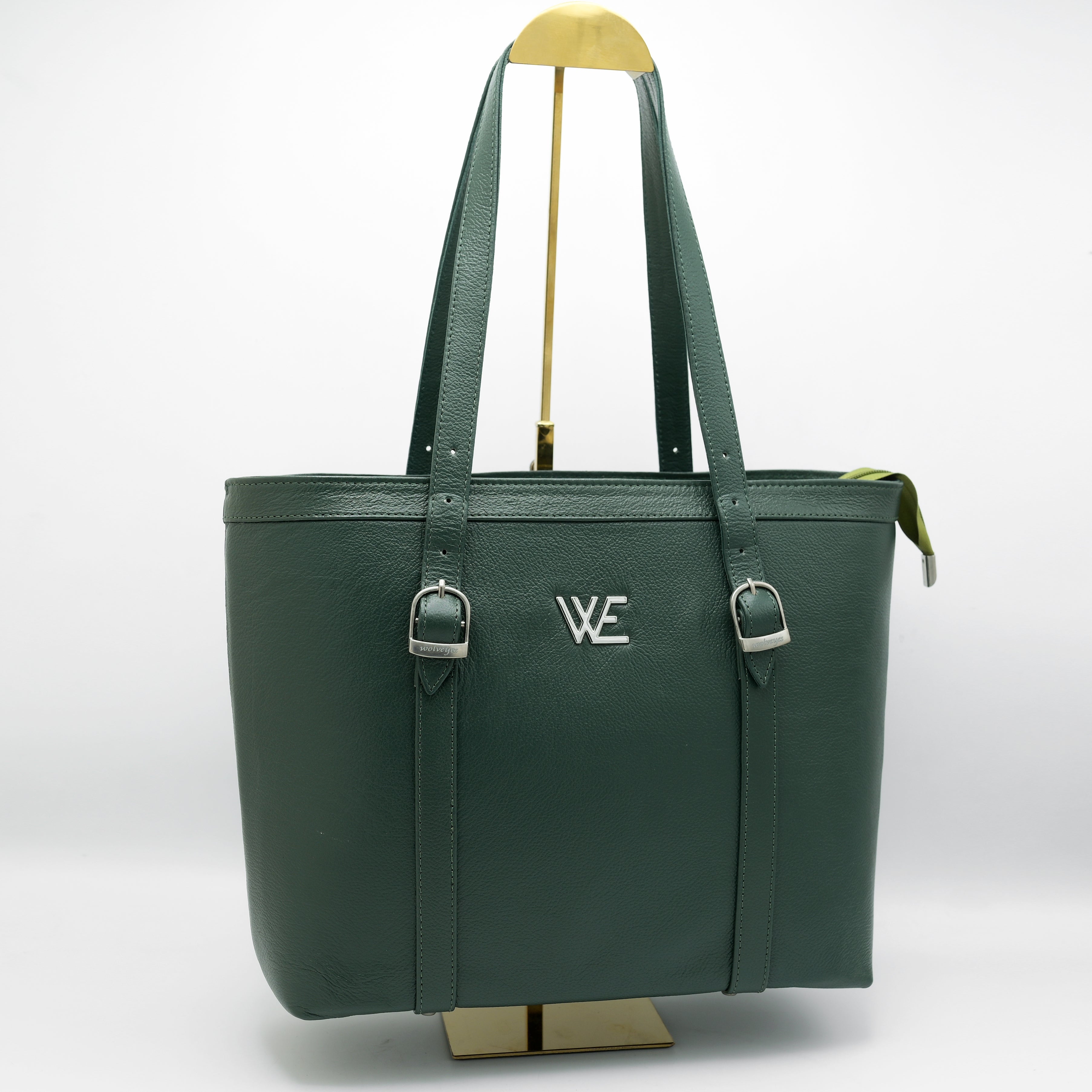 Ladies Tote Bag Natural Mild Leather (NM04 Green)