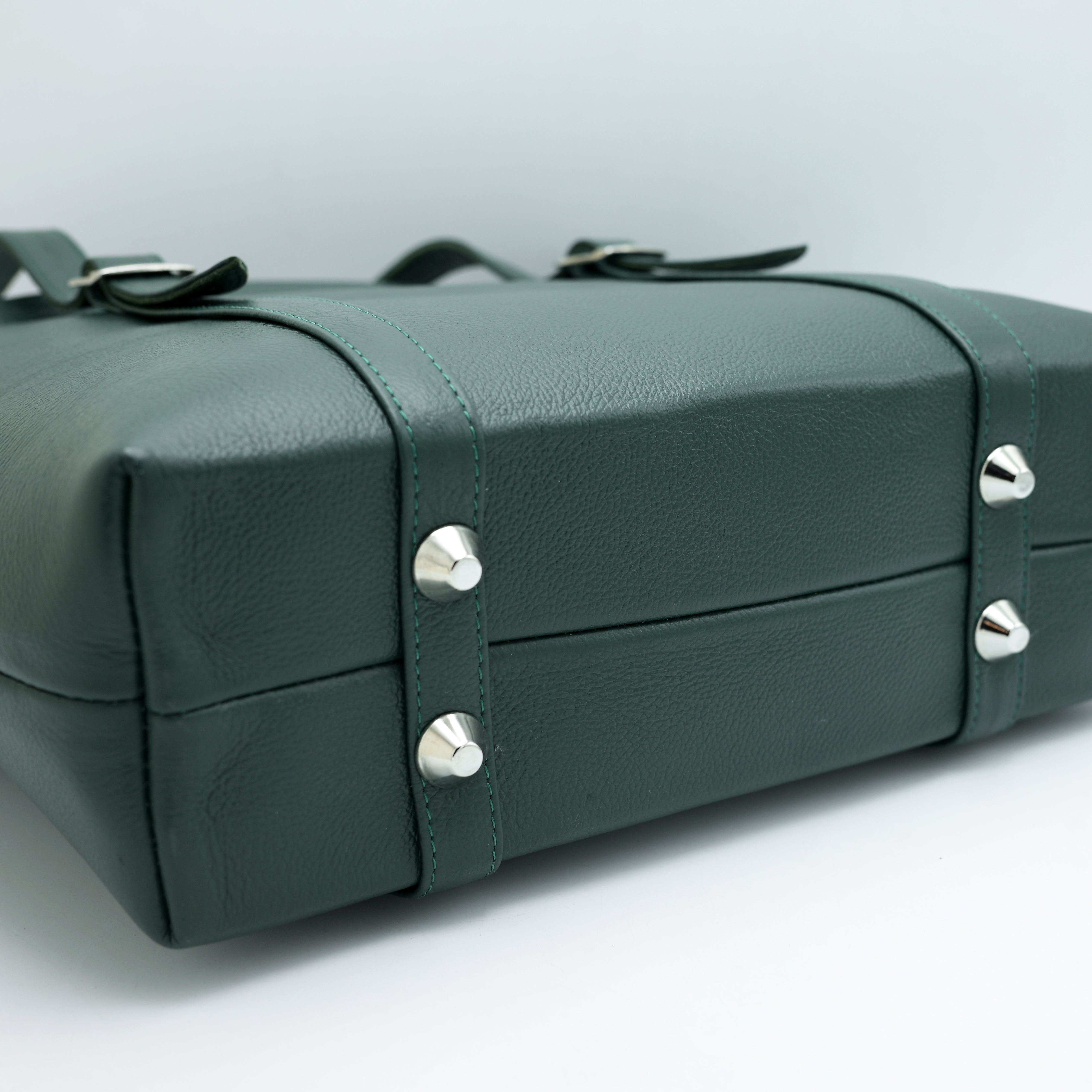 Ladies Tote Bag Natural Mild Leather (NM04 Green)