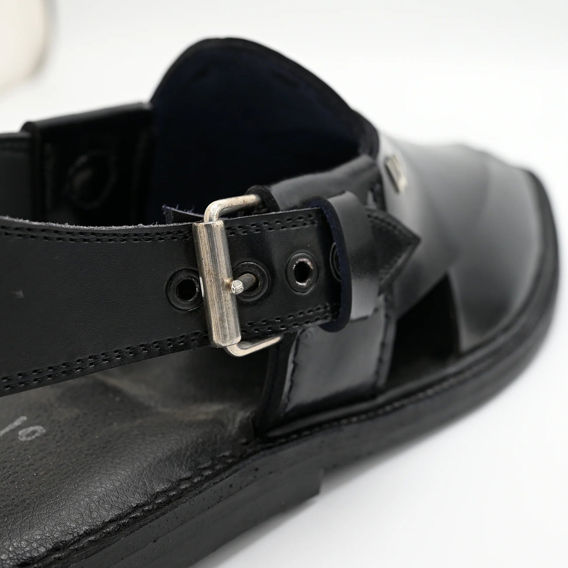 leather chappal Black WE01
