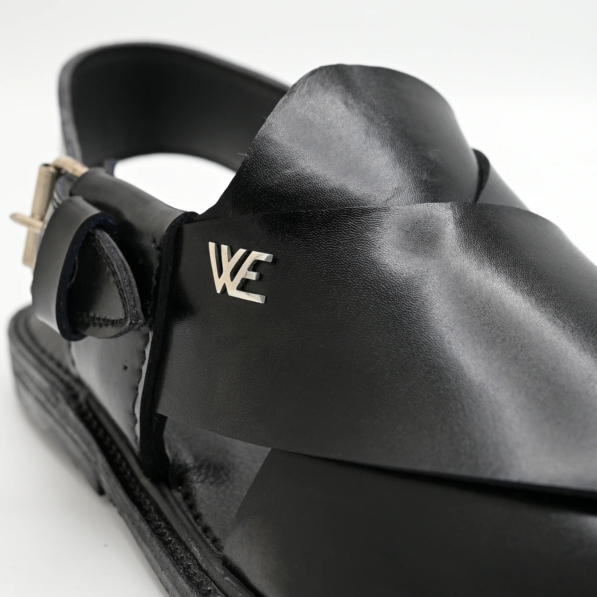 leather chappal Black WE01