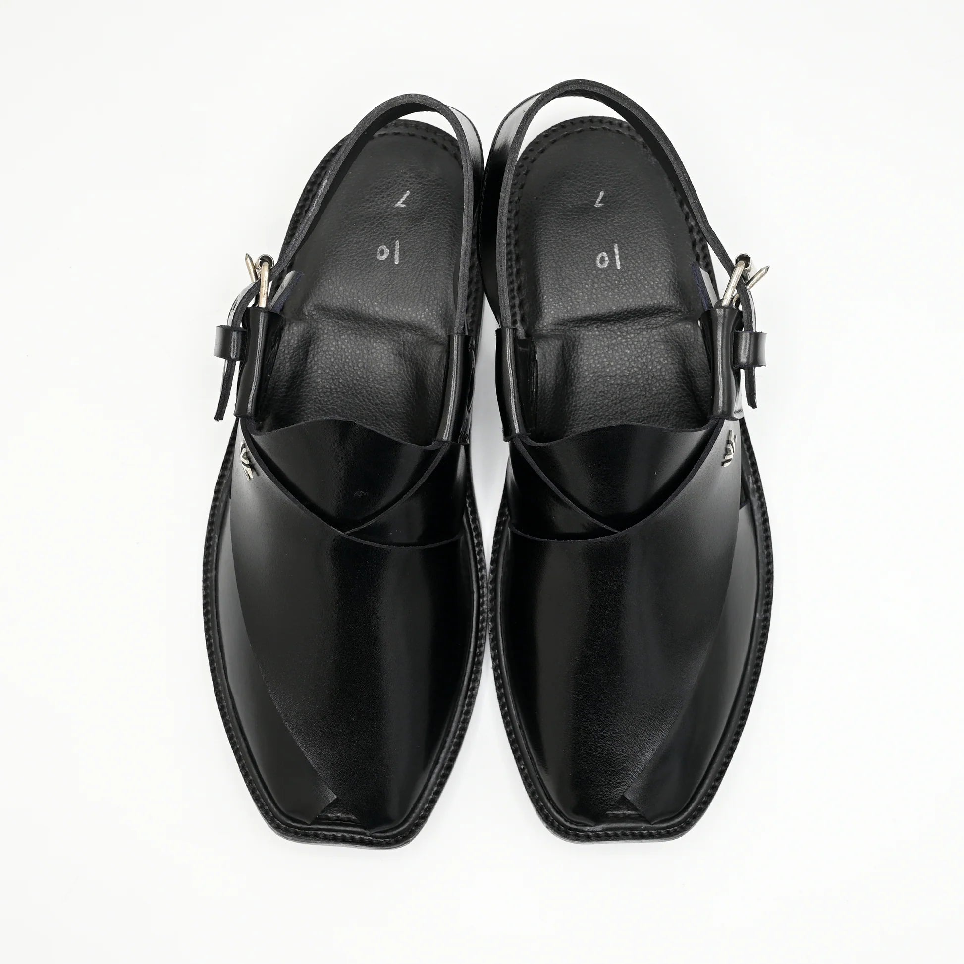 leather chappal Black WE01