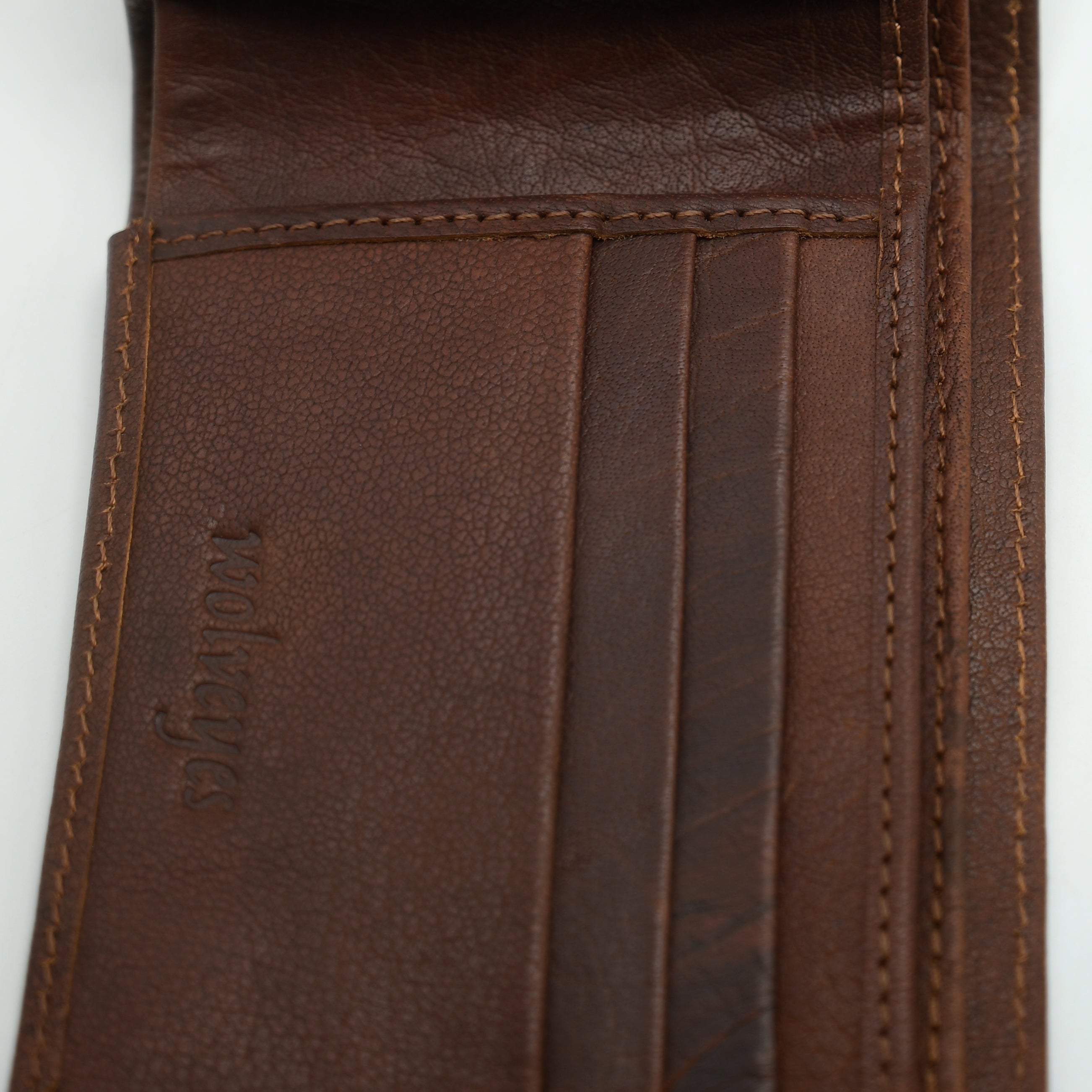 Leather Wallet With Card Holder RF03 (Brown)