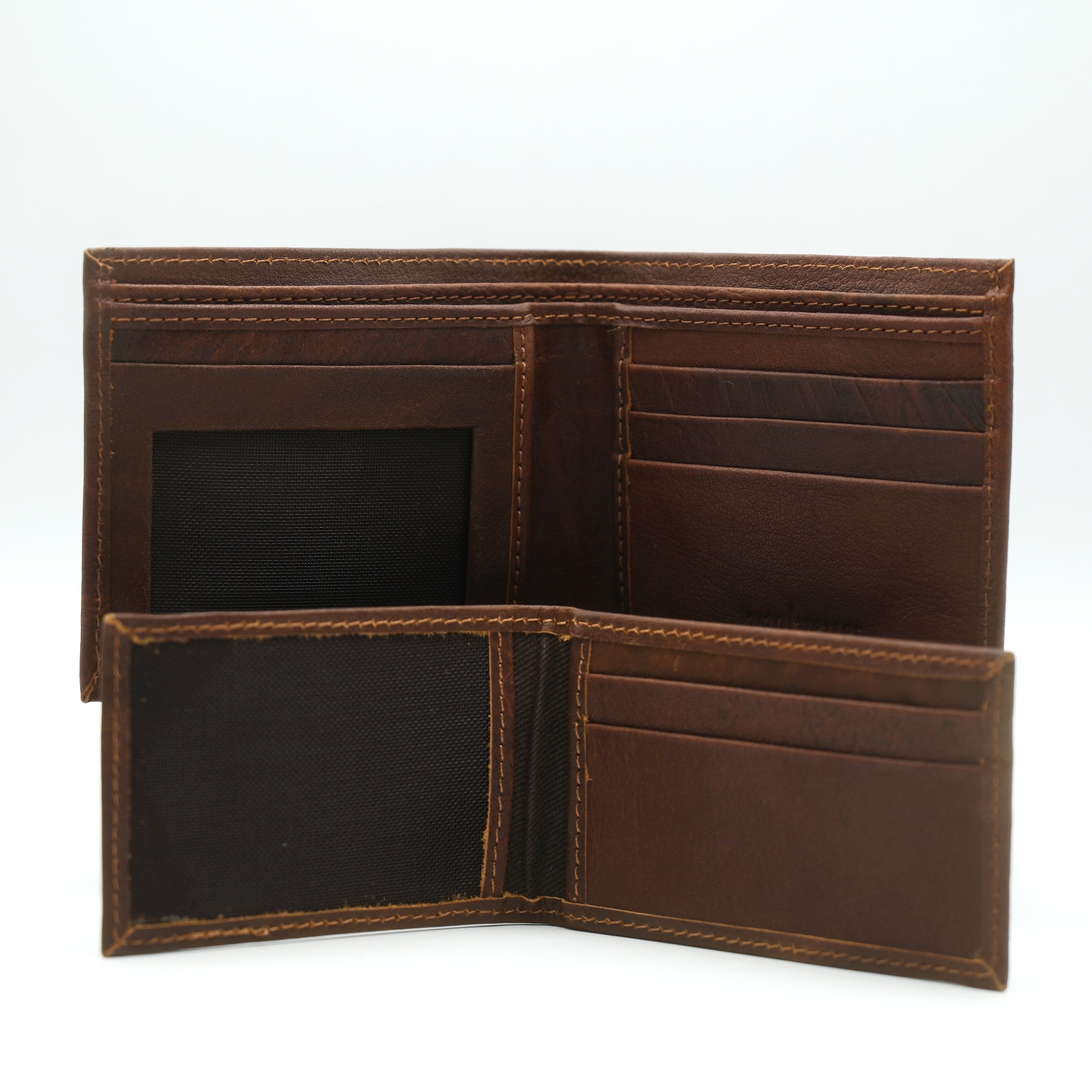 Leather Wallet With Card Holder RF03 (Brown)