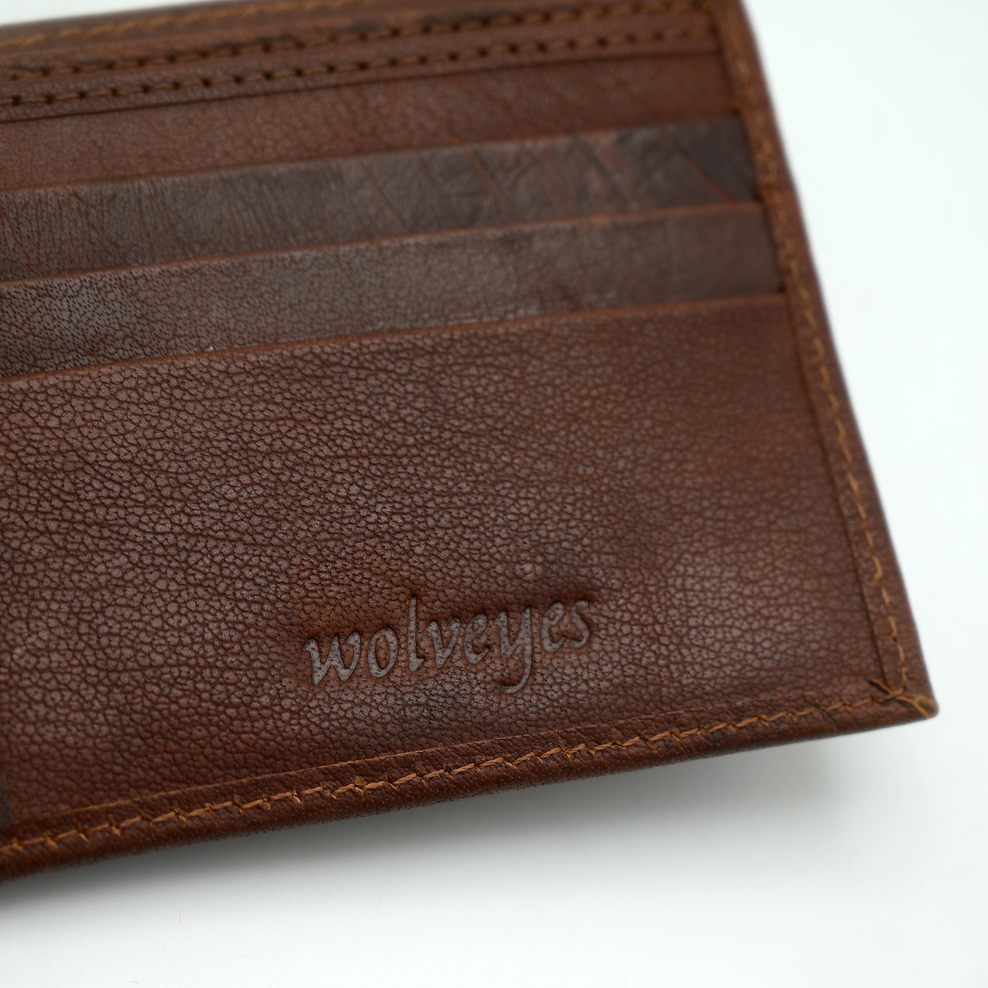Leather Wallet With Card Holder RF03 (Brown)