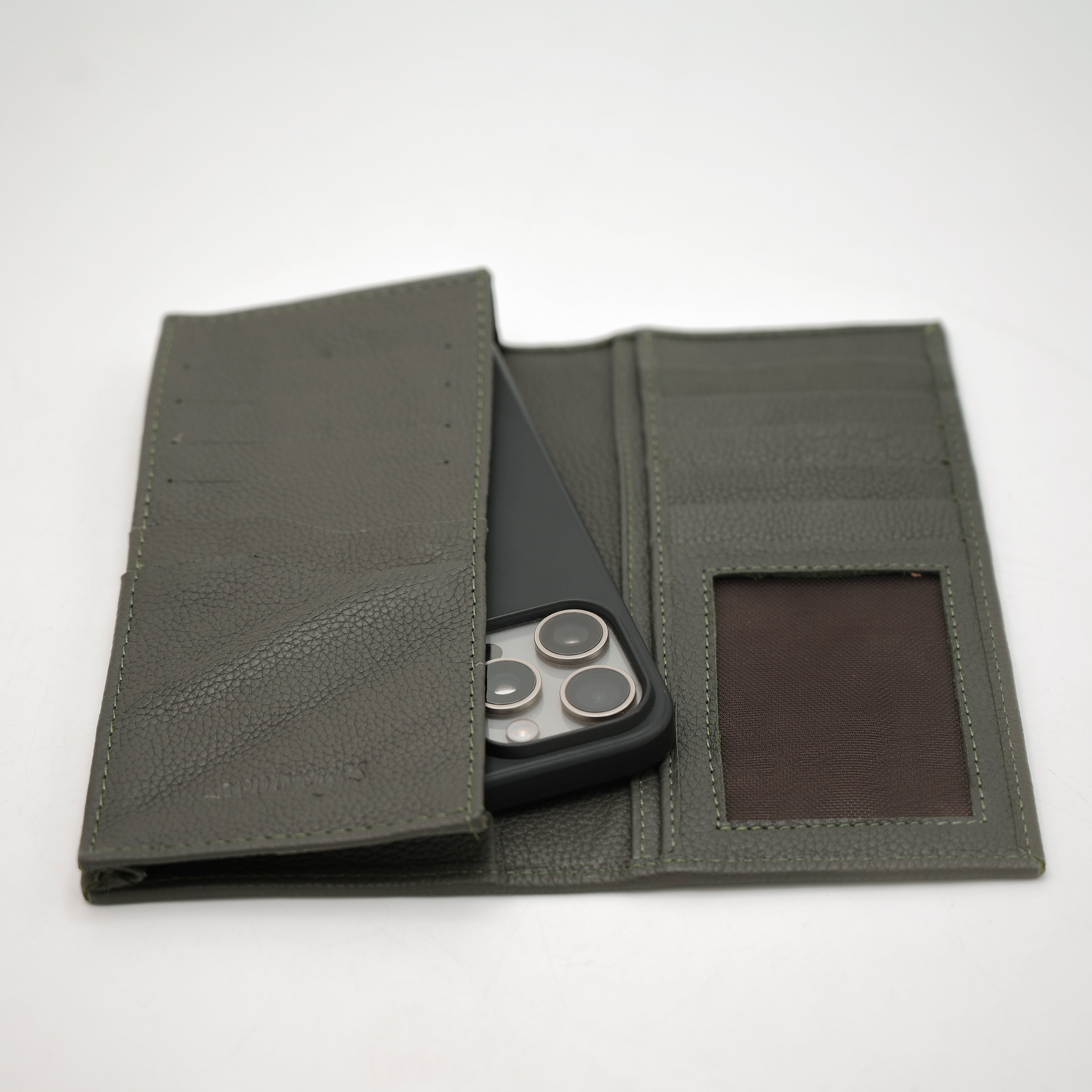 Long Wallet Mobile Phone Holder Green