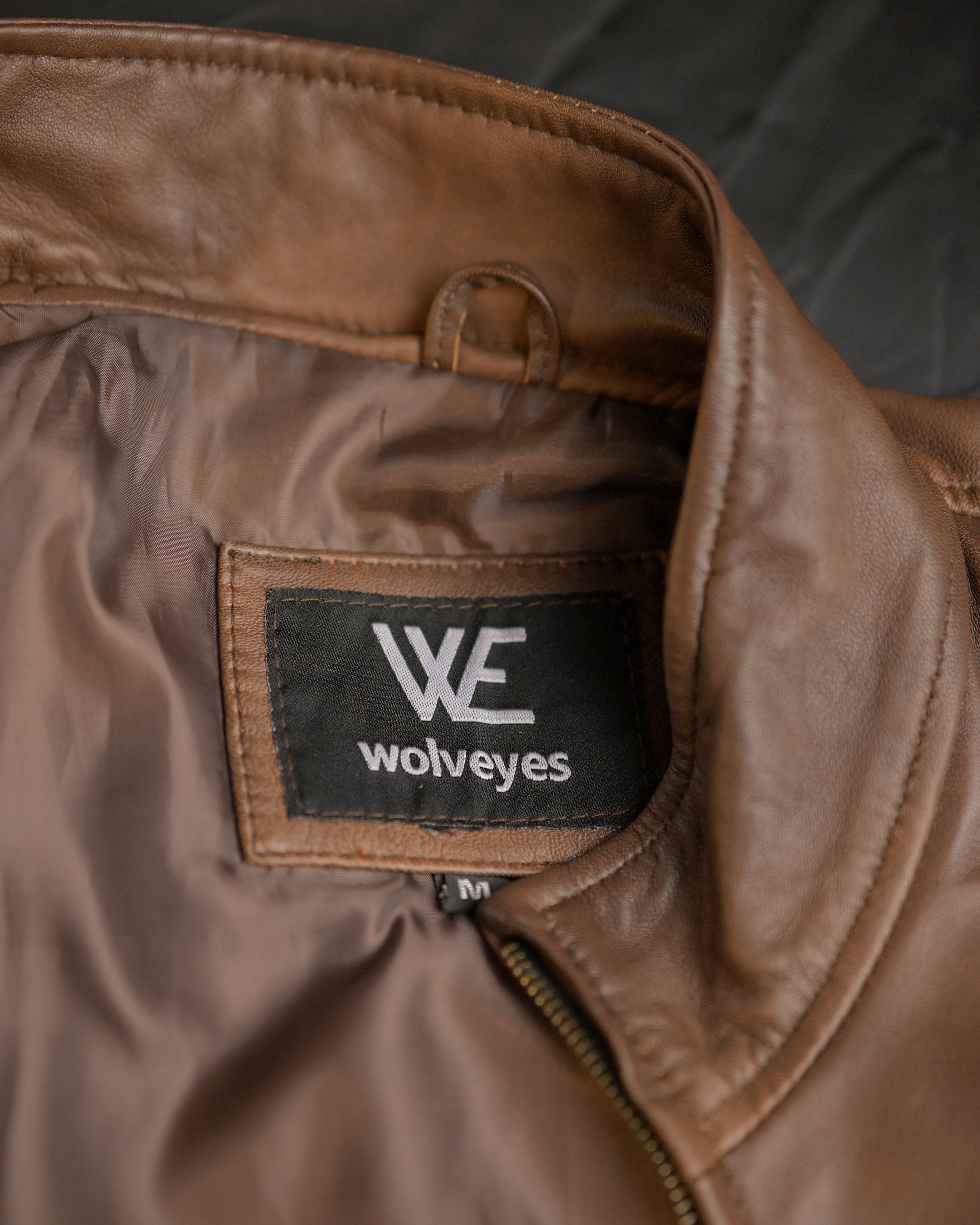 Matte Brown Leather Jacket Sf005