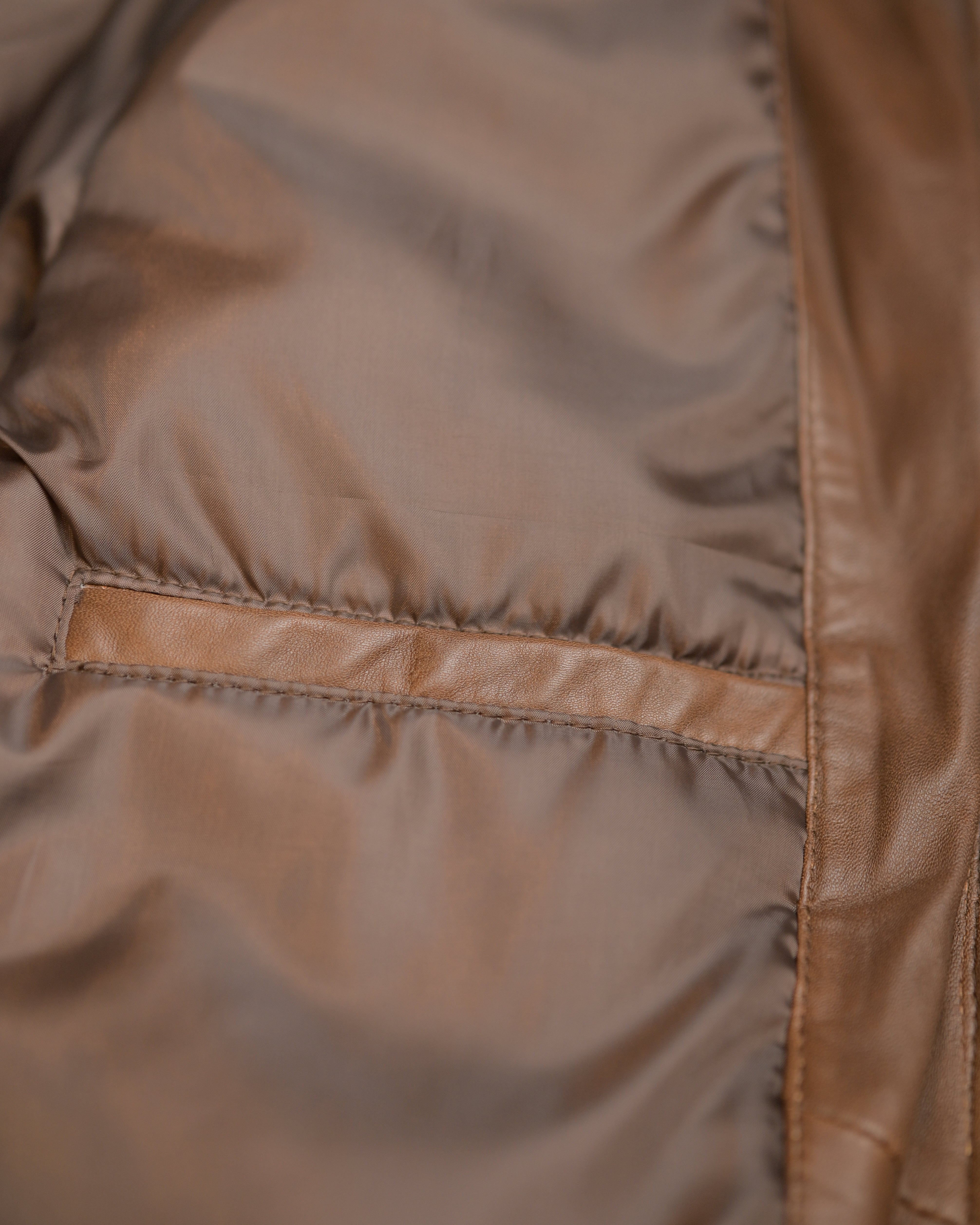 Matte Brown Leather Jacket Sf005